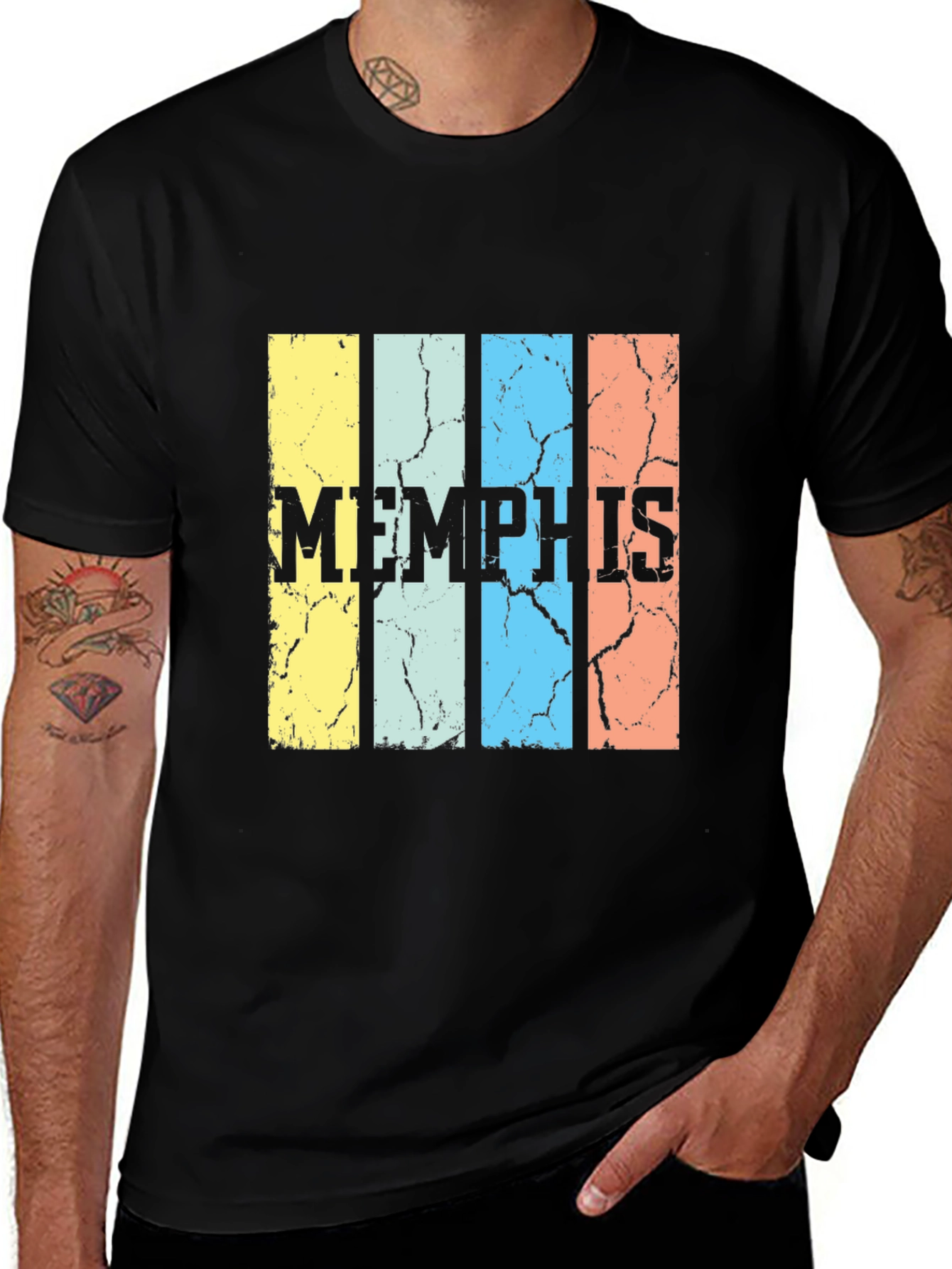 Memphis Retro Striped T-Shirt