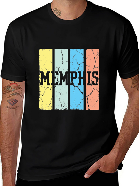 Memphis Retro Striped T-Shirt