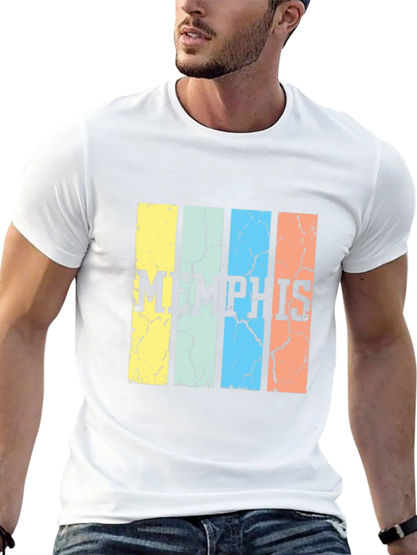 Memphis Retro Striped T-Shirt
