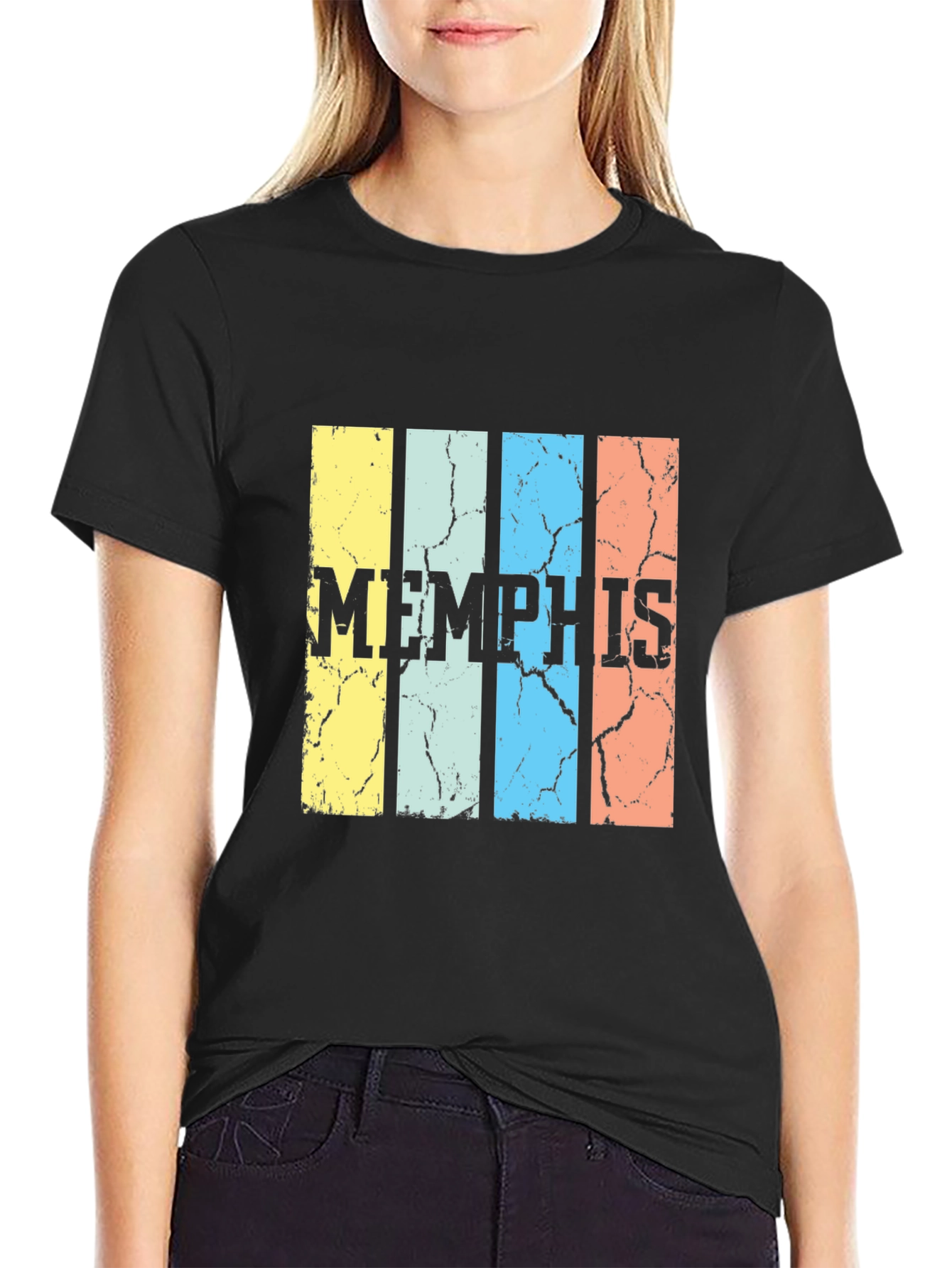 Memphis Retro Striped T-Shirt