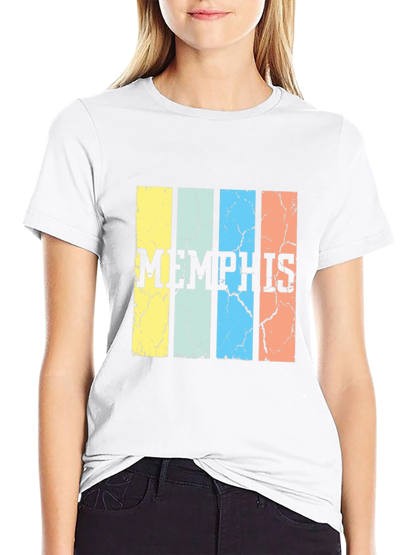 Memphis Retro Striped T-Shirt