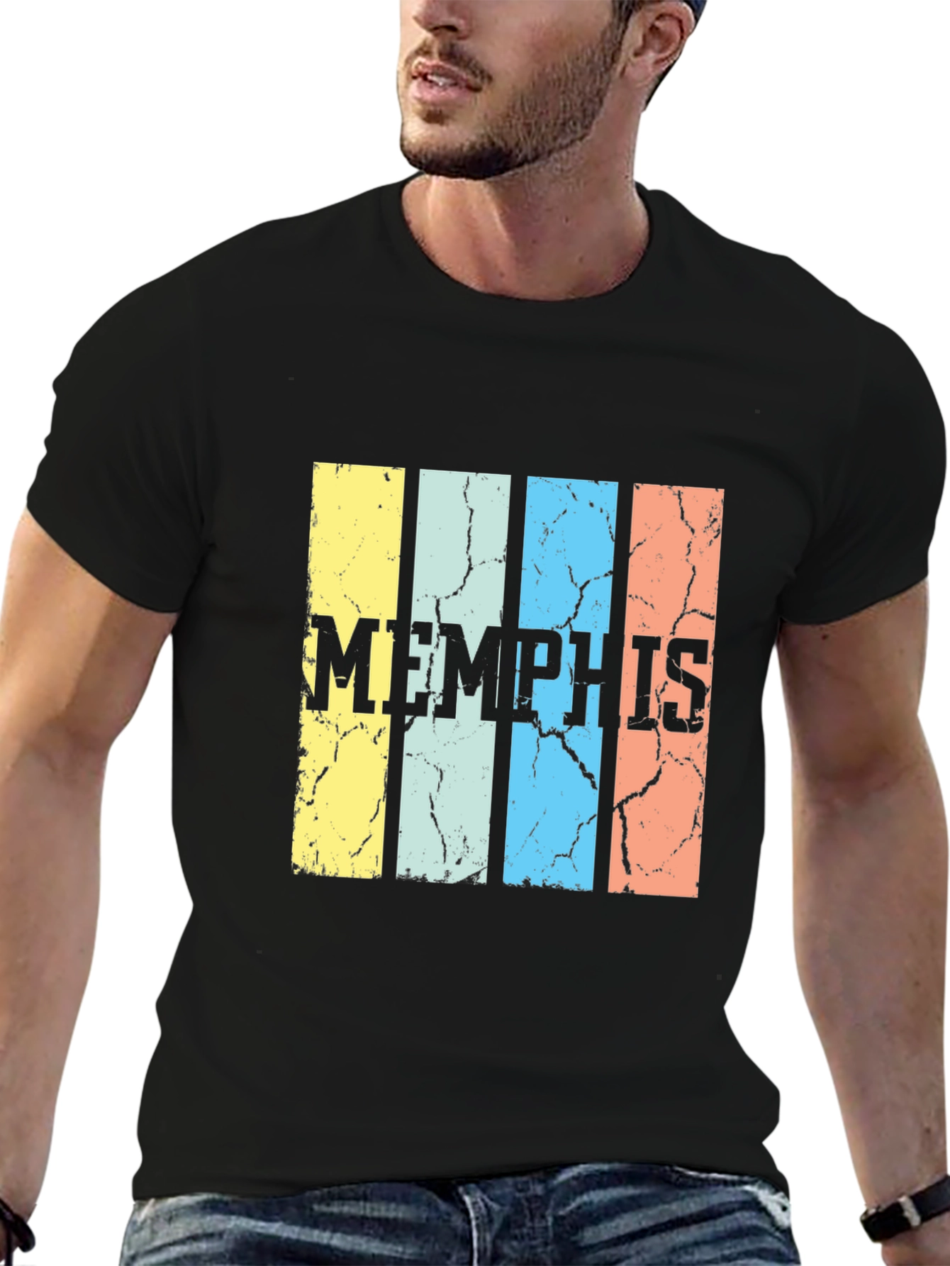 Memphis Retro Striped T-Shirt