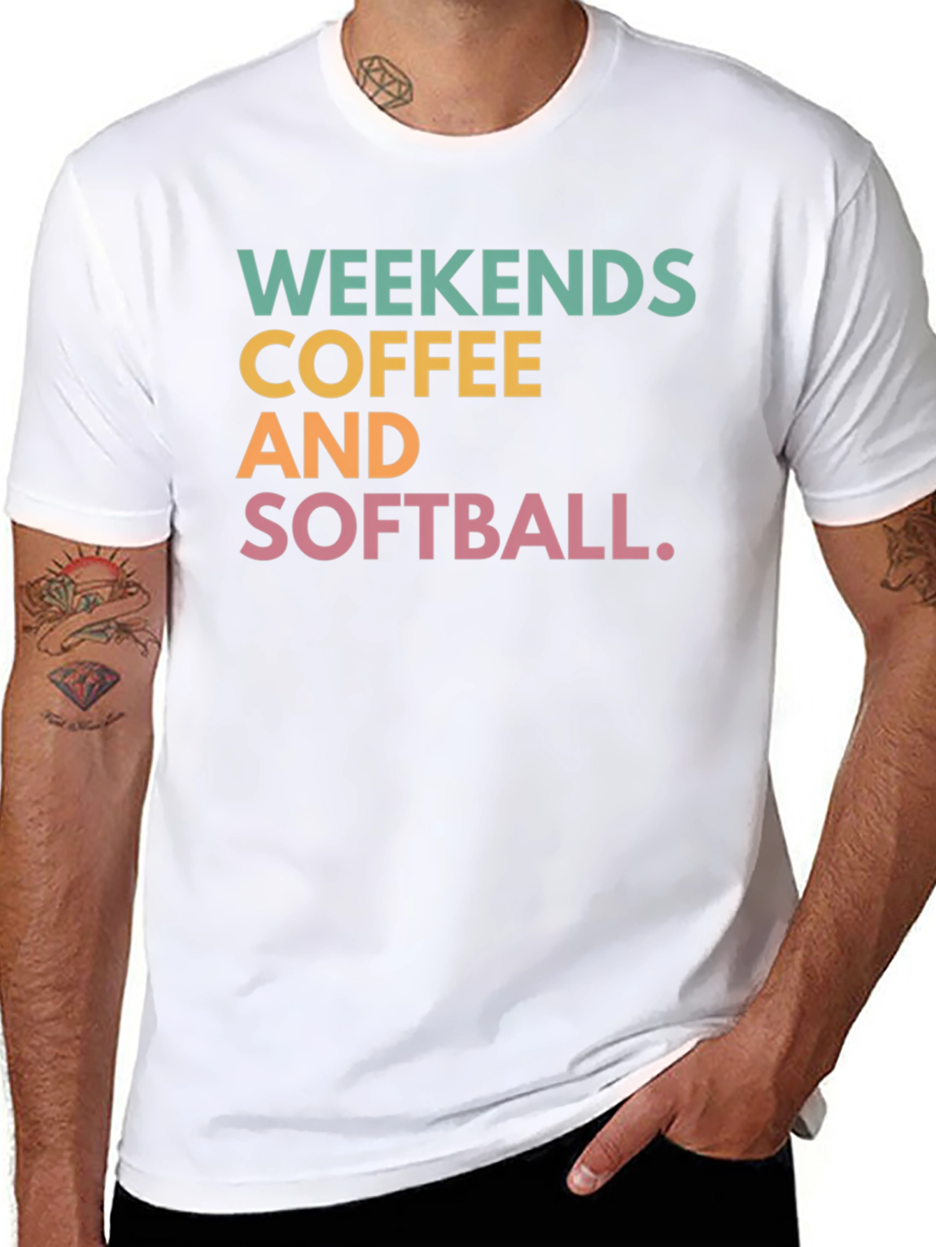 Weekends Coffee and Softball T-Shirt