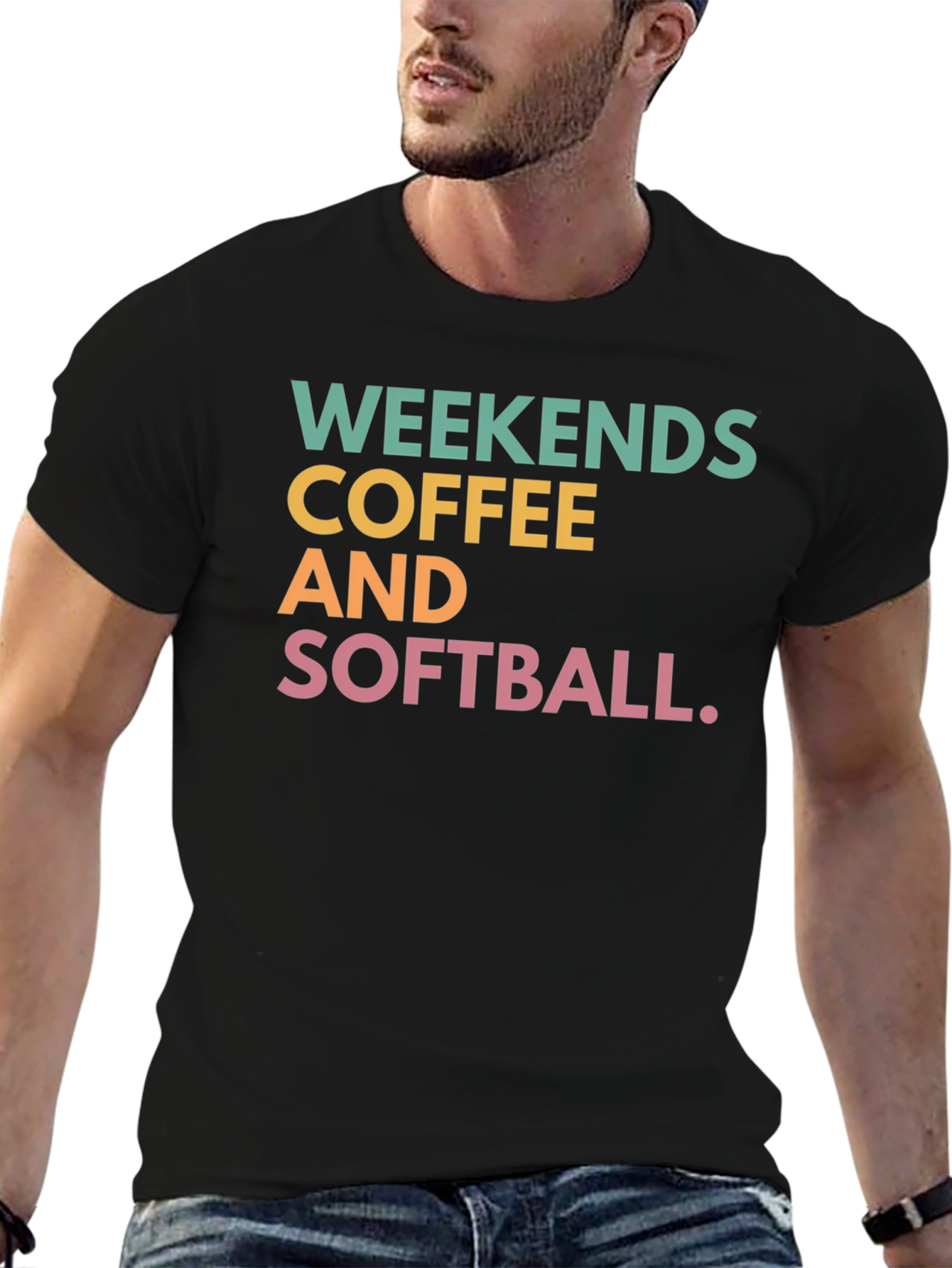 Weekends Coffee and Softball T-Shirt