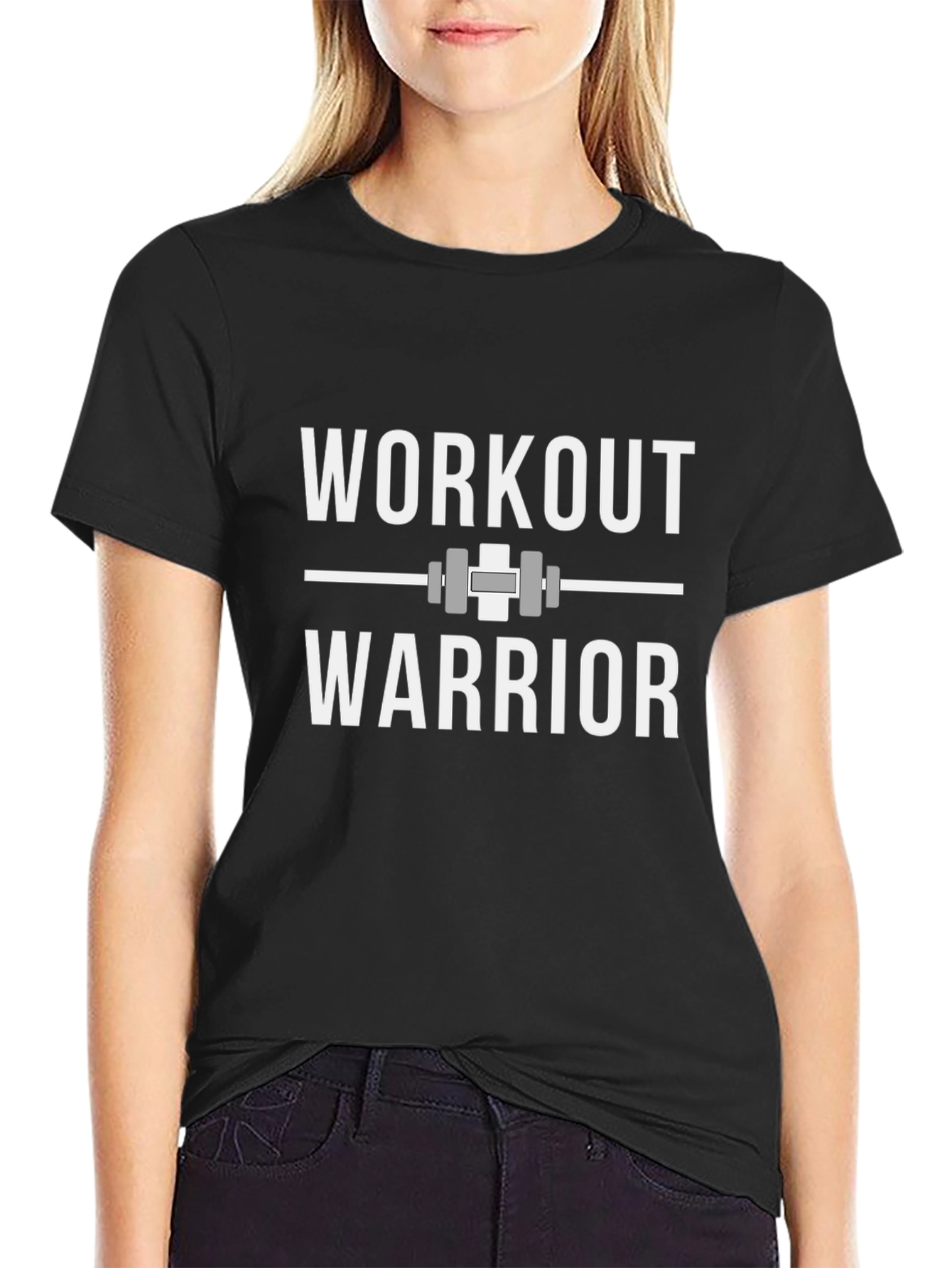 Workout Warrior Graphic T-Shirt - Black
