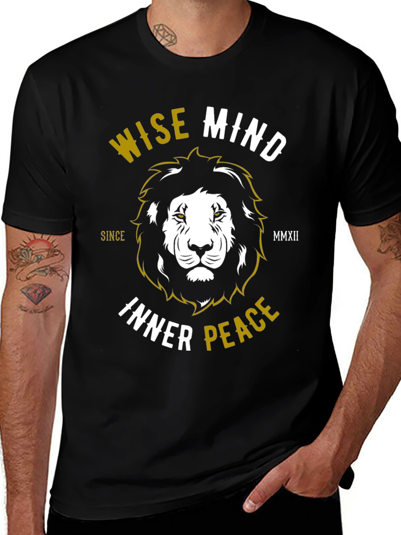 Wise Mind Inner Peace Lion Graphic T-Shirt