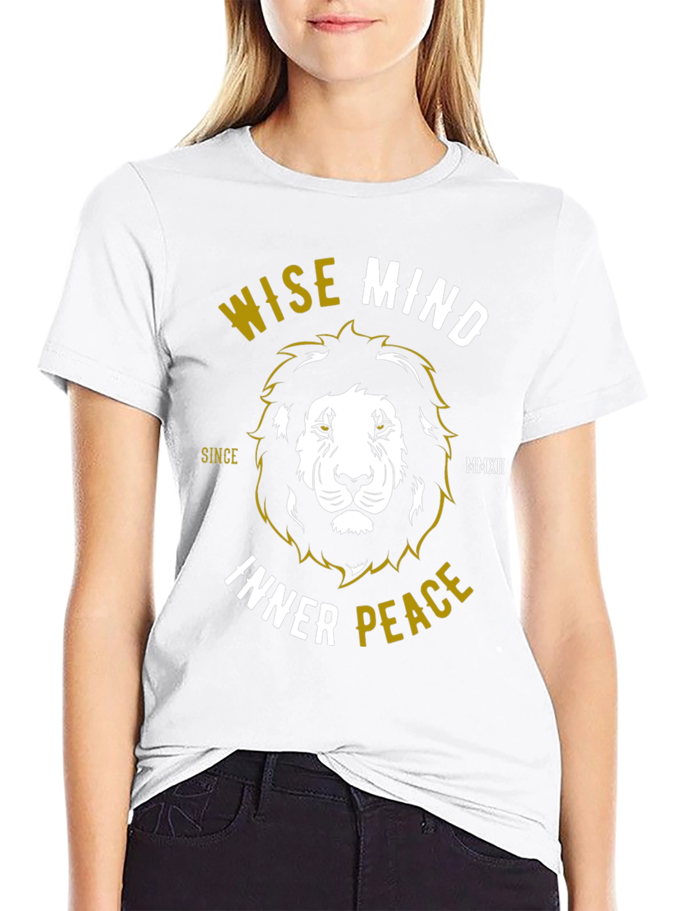 Wise Mind Inner Peace Lion Graphic T-Shirt