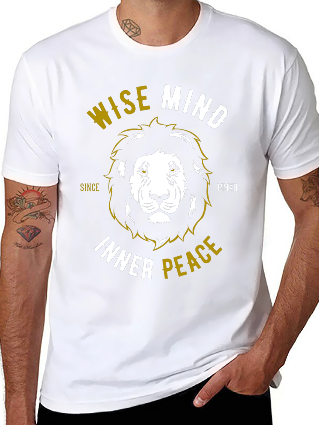 Wise Mind Inner Peace Lion Graphic T-Shirt