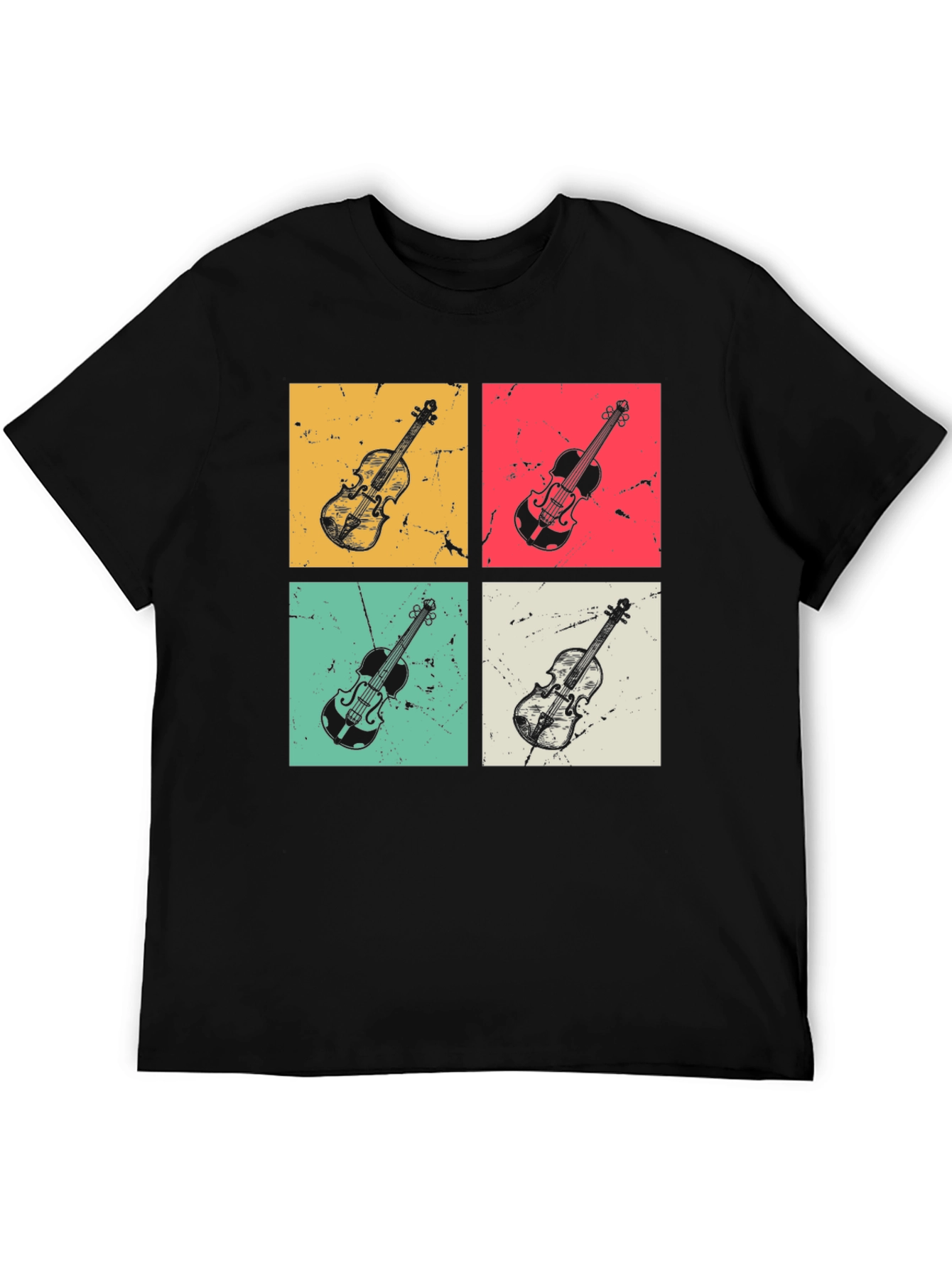 Retro Violin T-Shirt: Musical Instrument Tee for Musicians