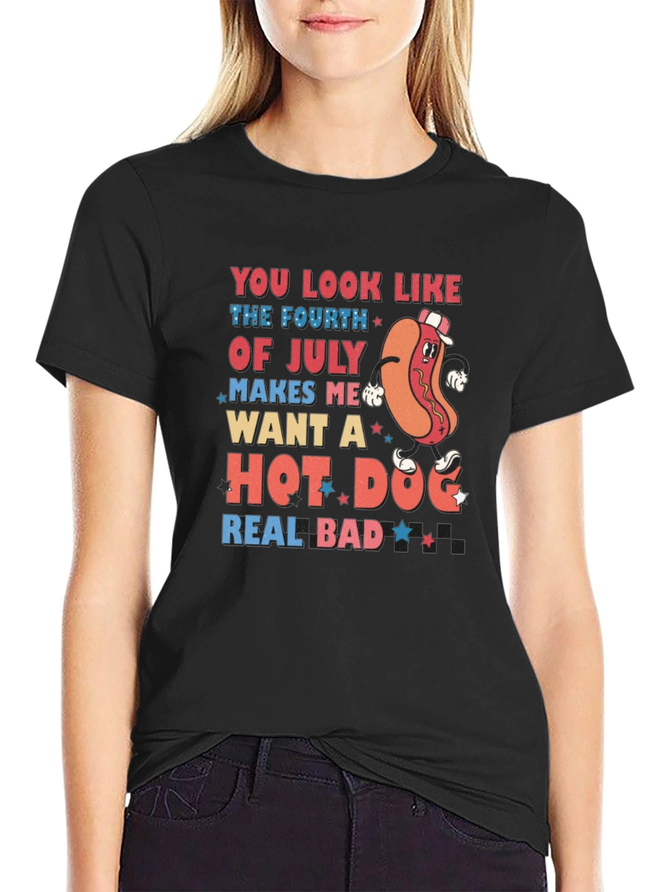 Fourth of July Hot Dog T-Shirt