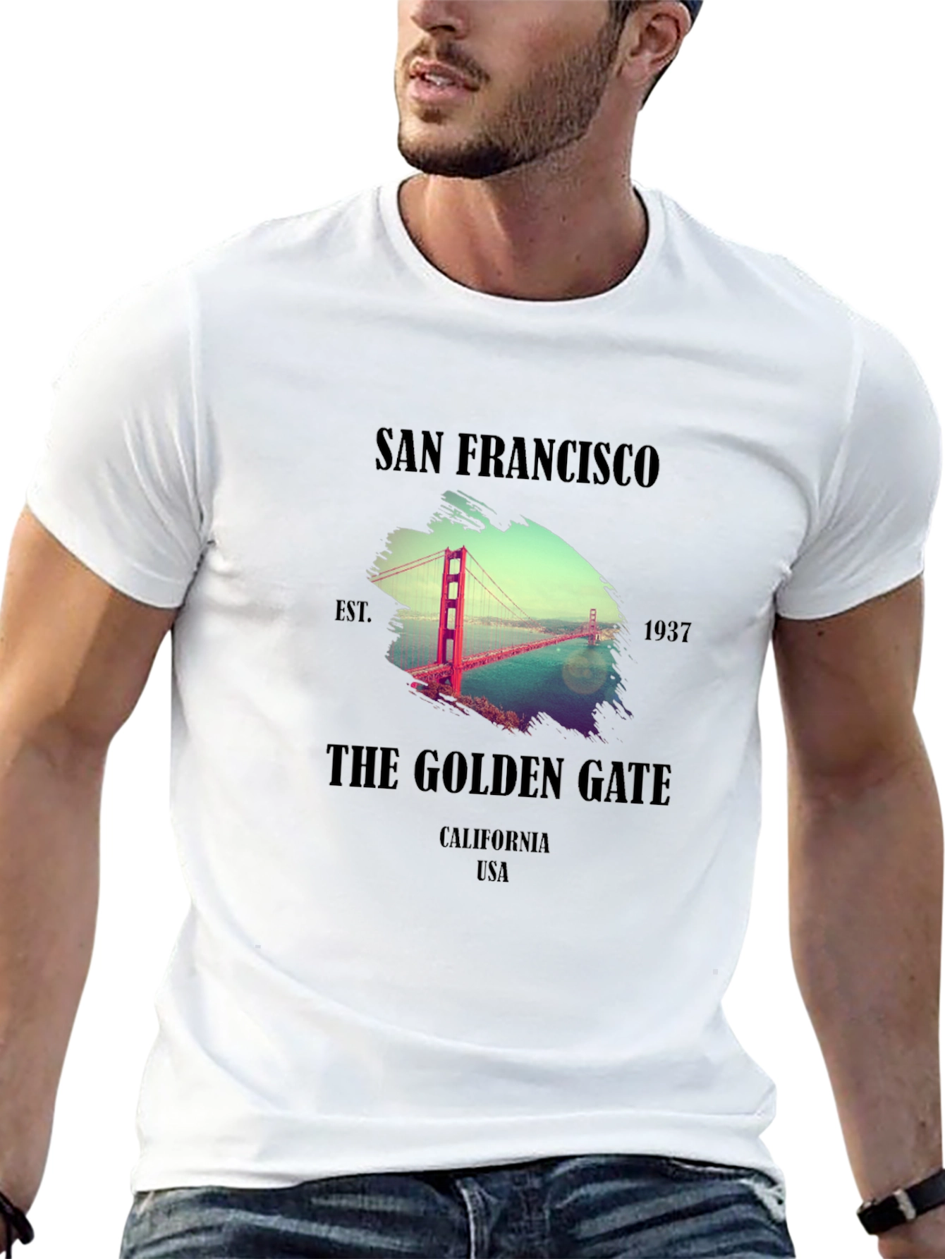 San Francisco Golden Gate Bridge Graphic T-Shirt