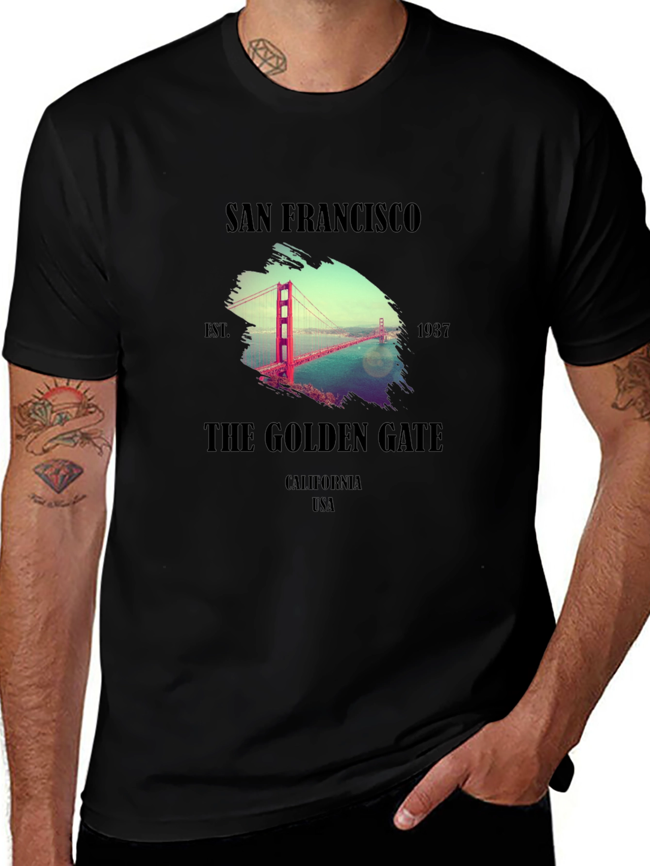 San Francisco Golden Gate Bridge Graphic T-Shirt