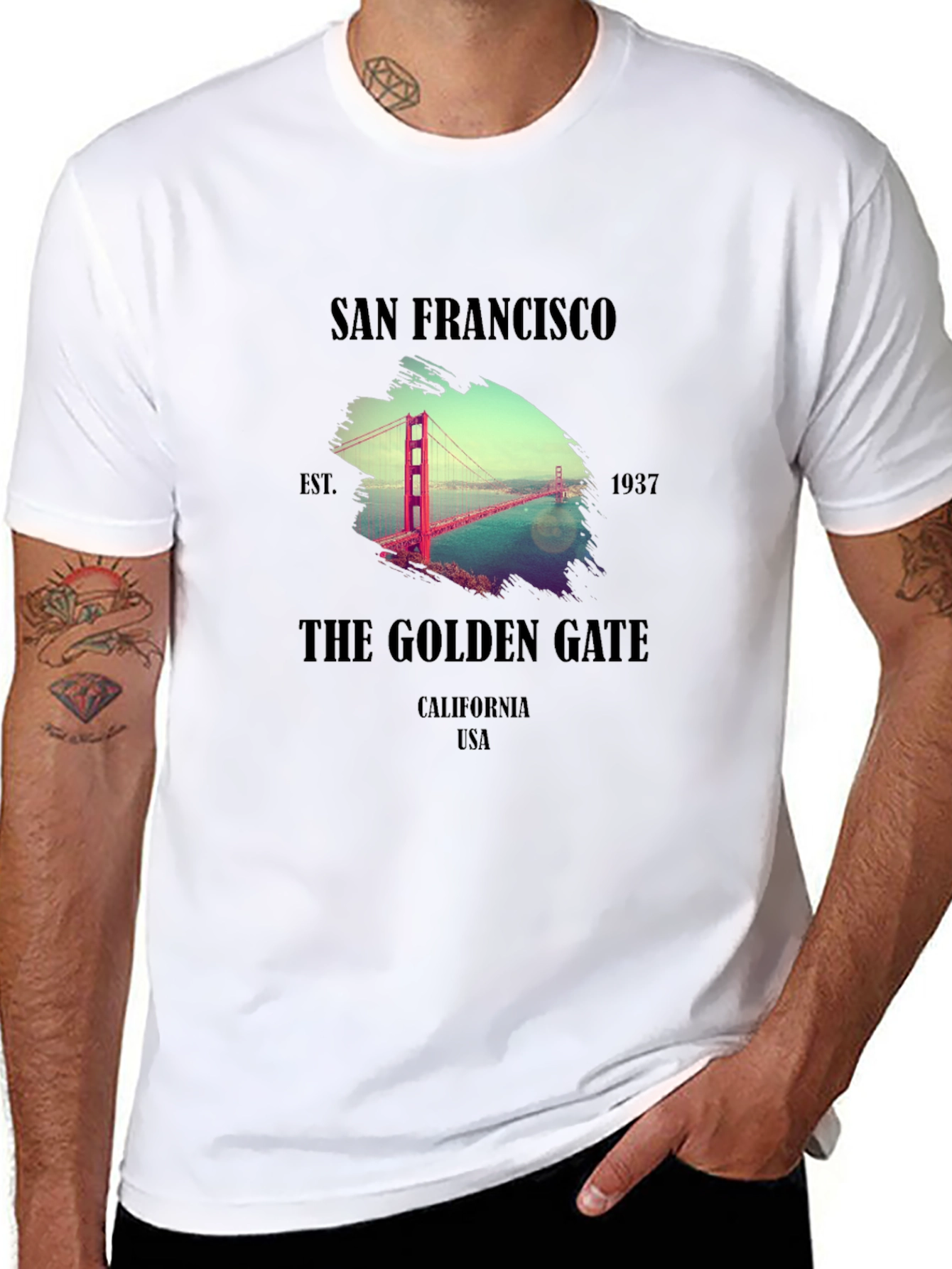 San Francisco Golden Gate Bridge Graphic T-Shirt