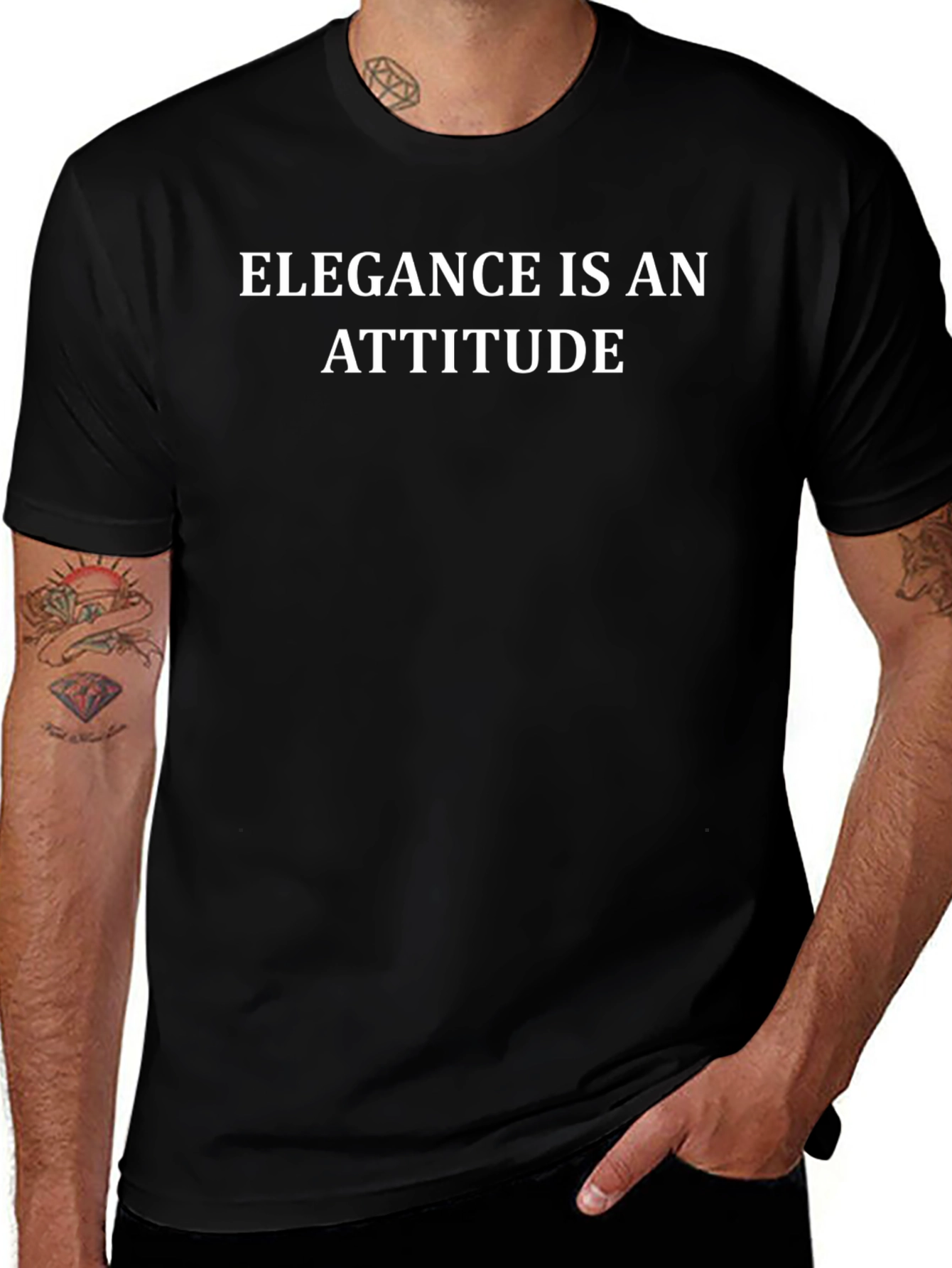 Elegant Attitude Black T-Shirt