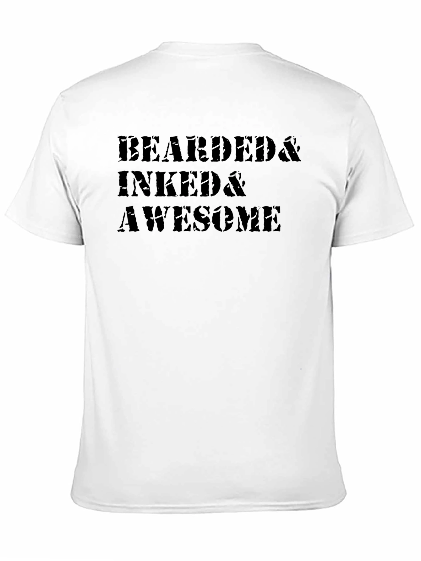 Bearded Inked & Awesome Graphic T-Shirt - Black