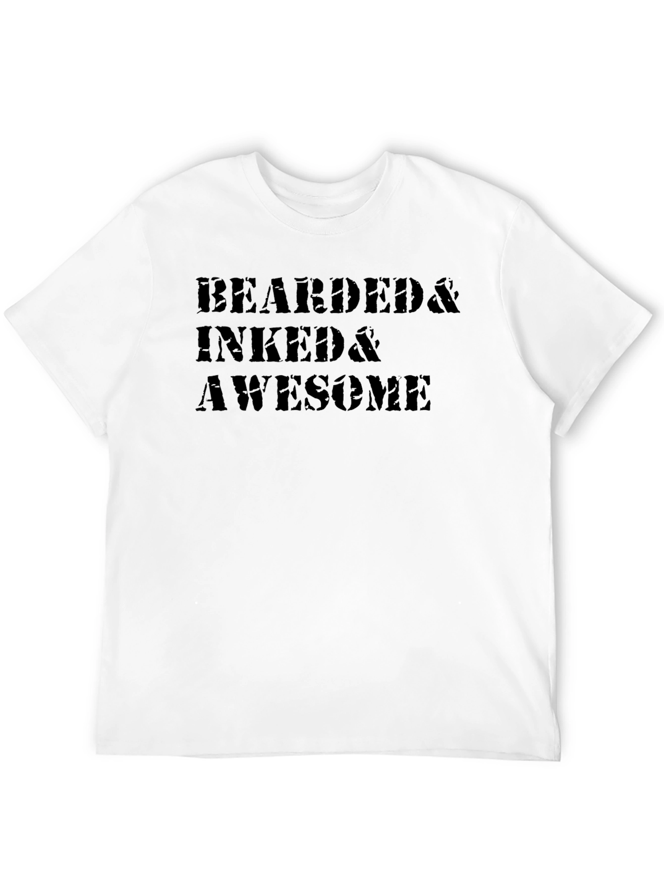 Bearded Inked & Awesome Graphic T-Shirt - Black