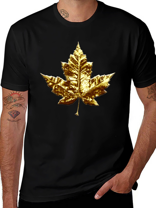 Golden Maple Leaf Graphic Tee