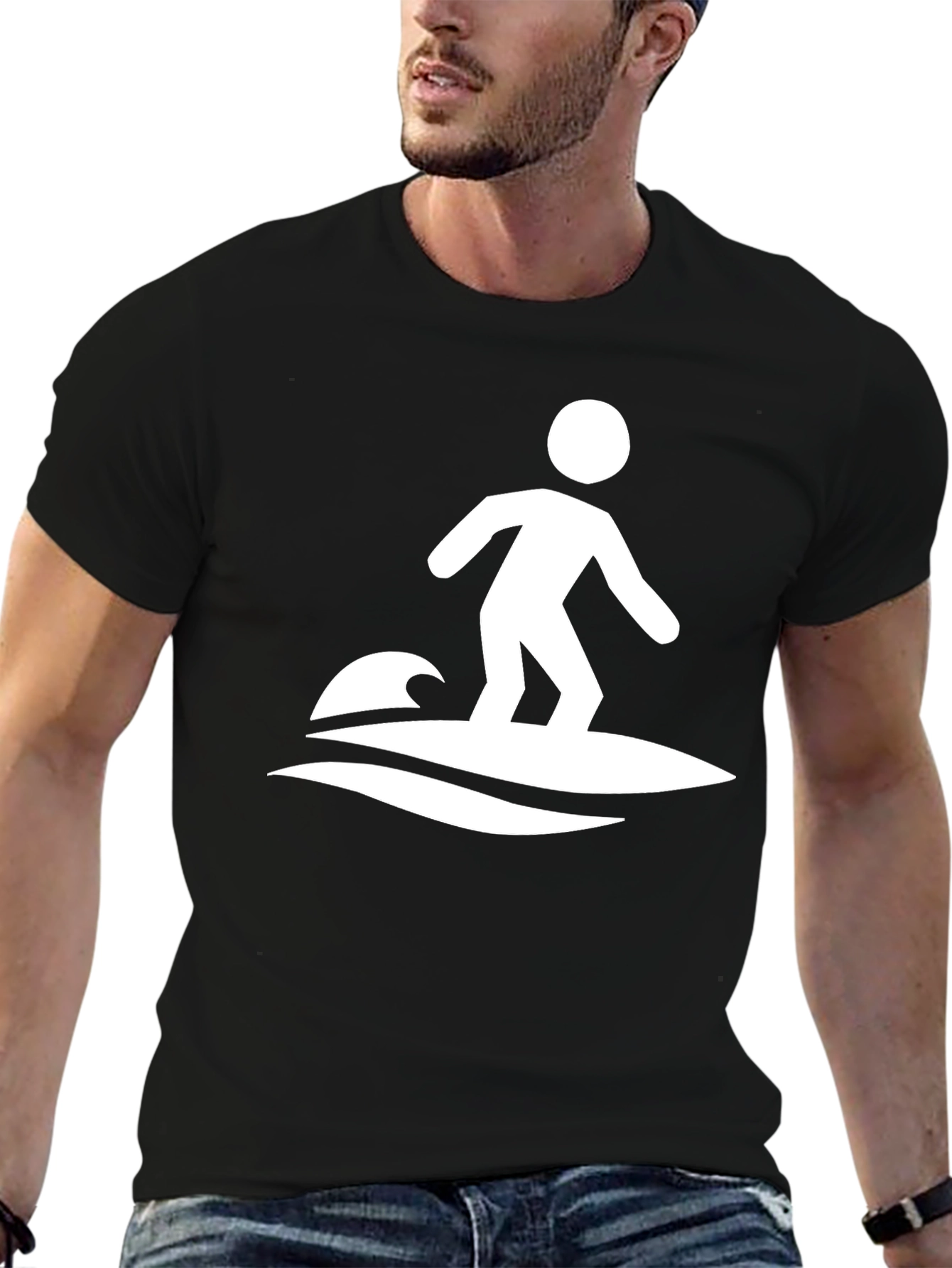 Surfer Graphic T-Shirt - Cool Wave Design