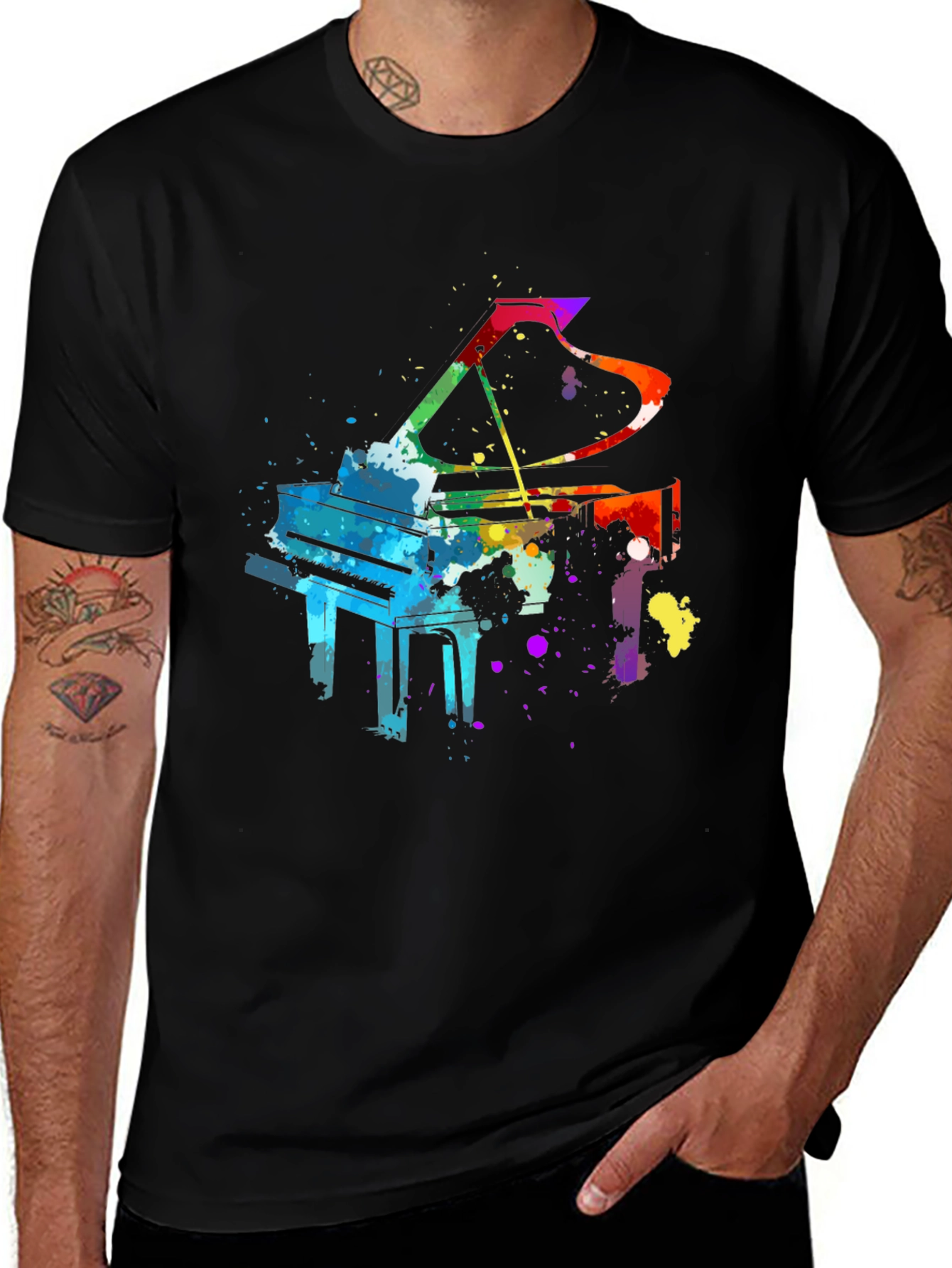Watercolor Piano Graphic Tee
