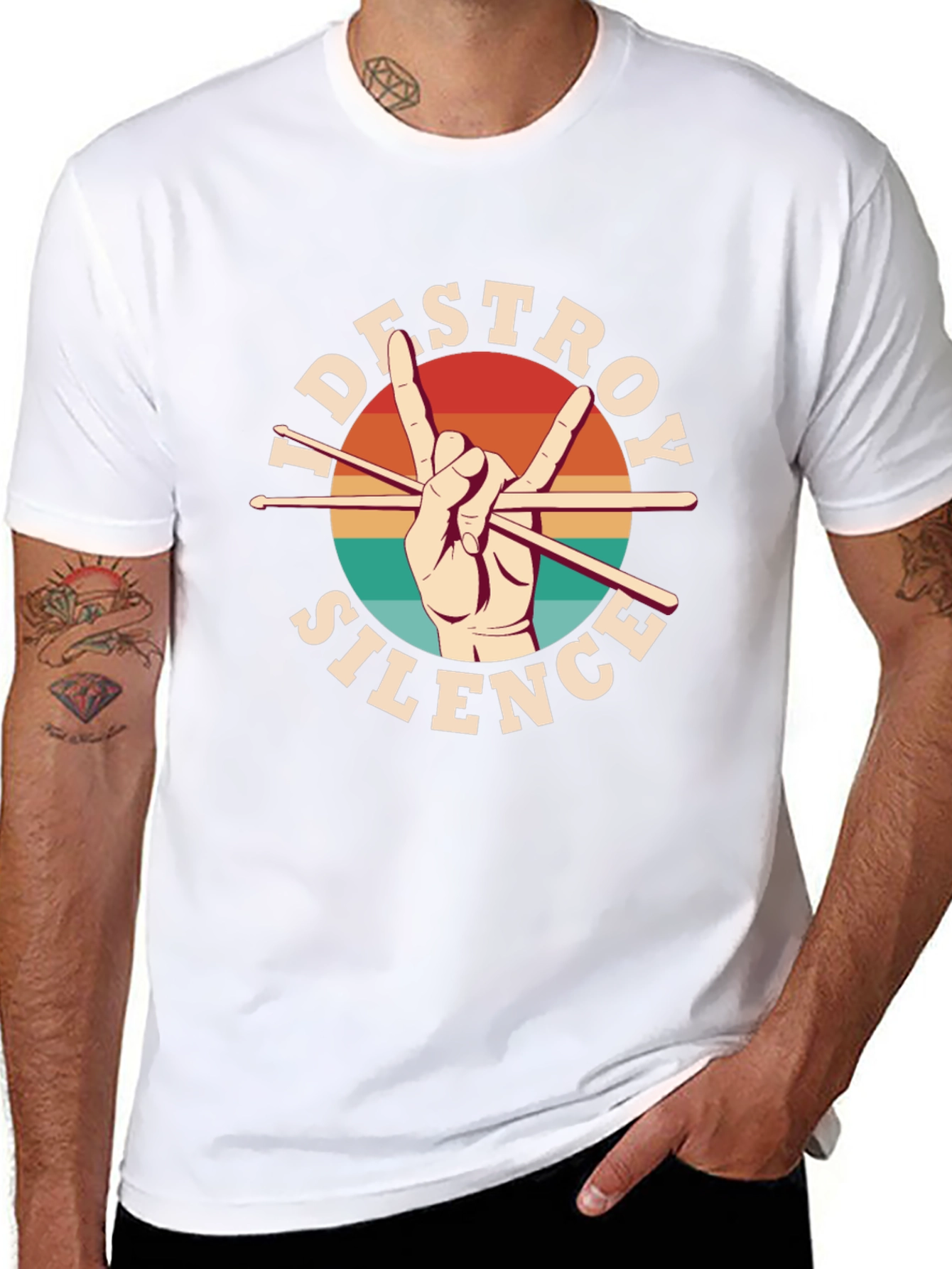 Destroy Silence Drummer T-Shirt
