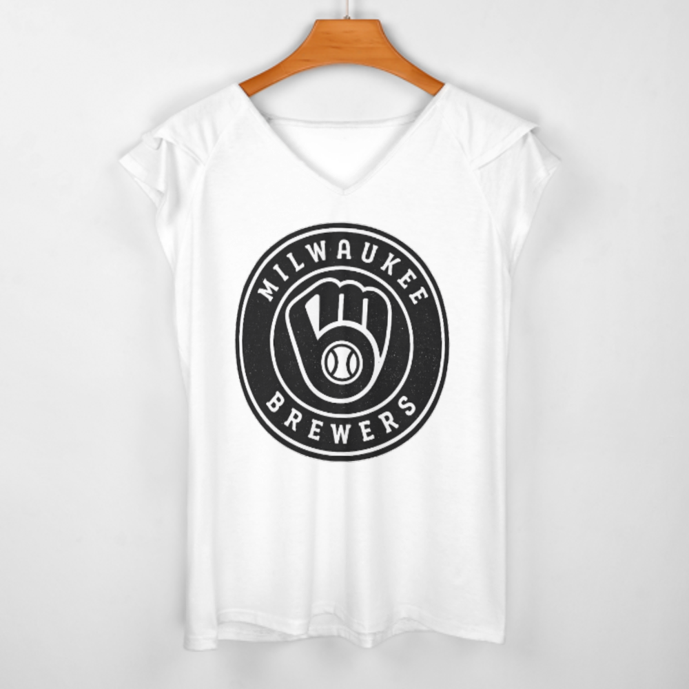 Milwaukee Brewers Vintage Baseball Graphic Tee – Classic Sports Fan Shirt for Women(z810)