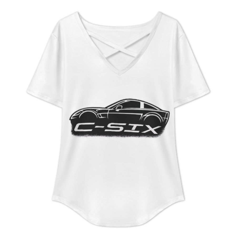 C-SIX Sports Car Graphic Tee | Sleek Racing Car Outline Shirt | Modern Automotive Streetwear T-Shirt(z849)