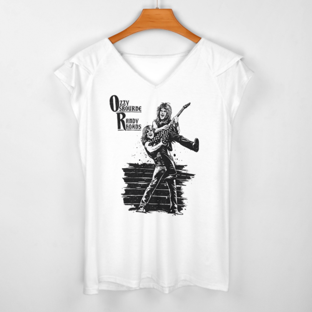 Vintage Rock Legends Graphic Tee – Classic Heavy Metal Band Inspired Shirt for Women(z809)