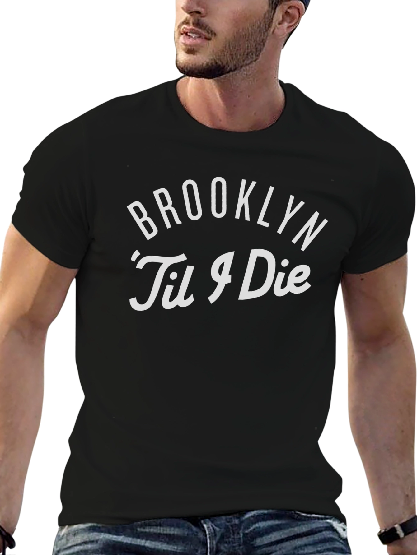 Brooklyn Til I Die Black Graphic T-Shirt