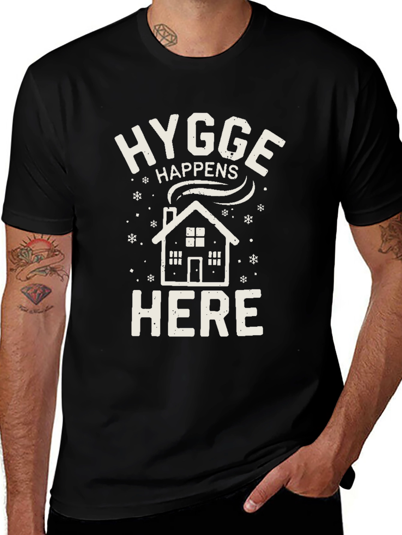 Hygge Happens Here Black Tee