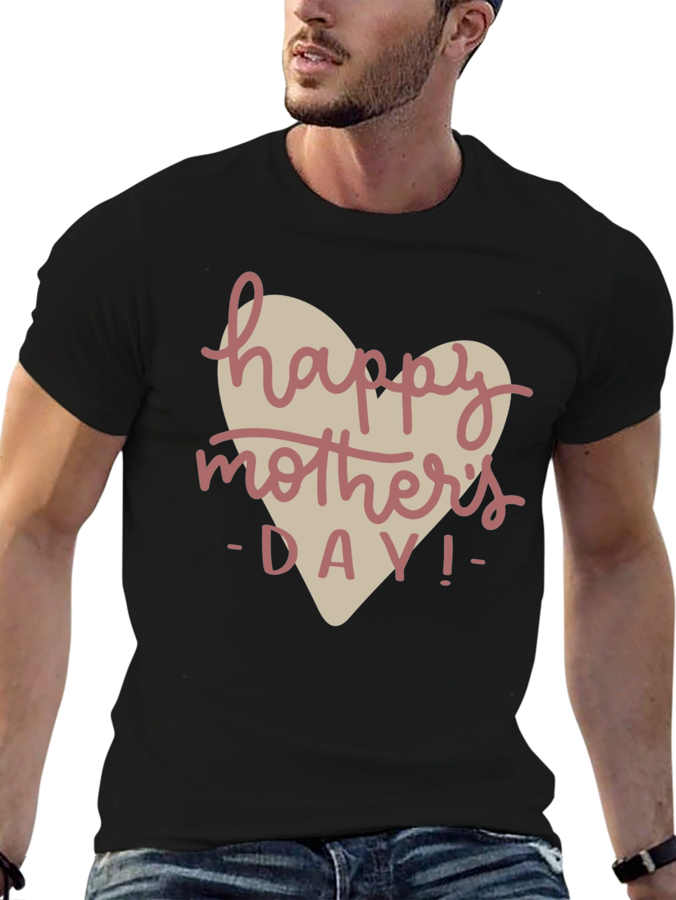 Happy Mothers Day Black T-Shirt