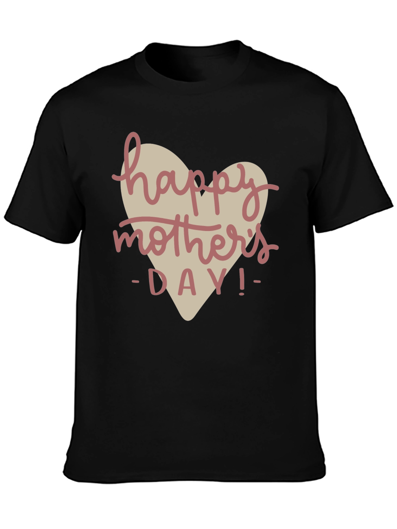 Happy Mothers Day Black T-Shirt