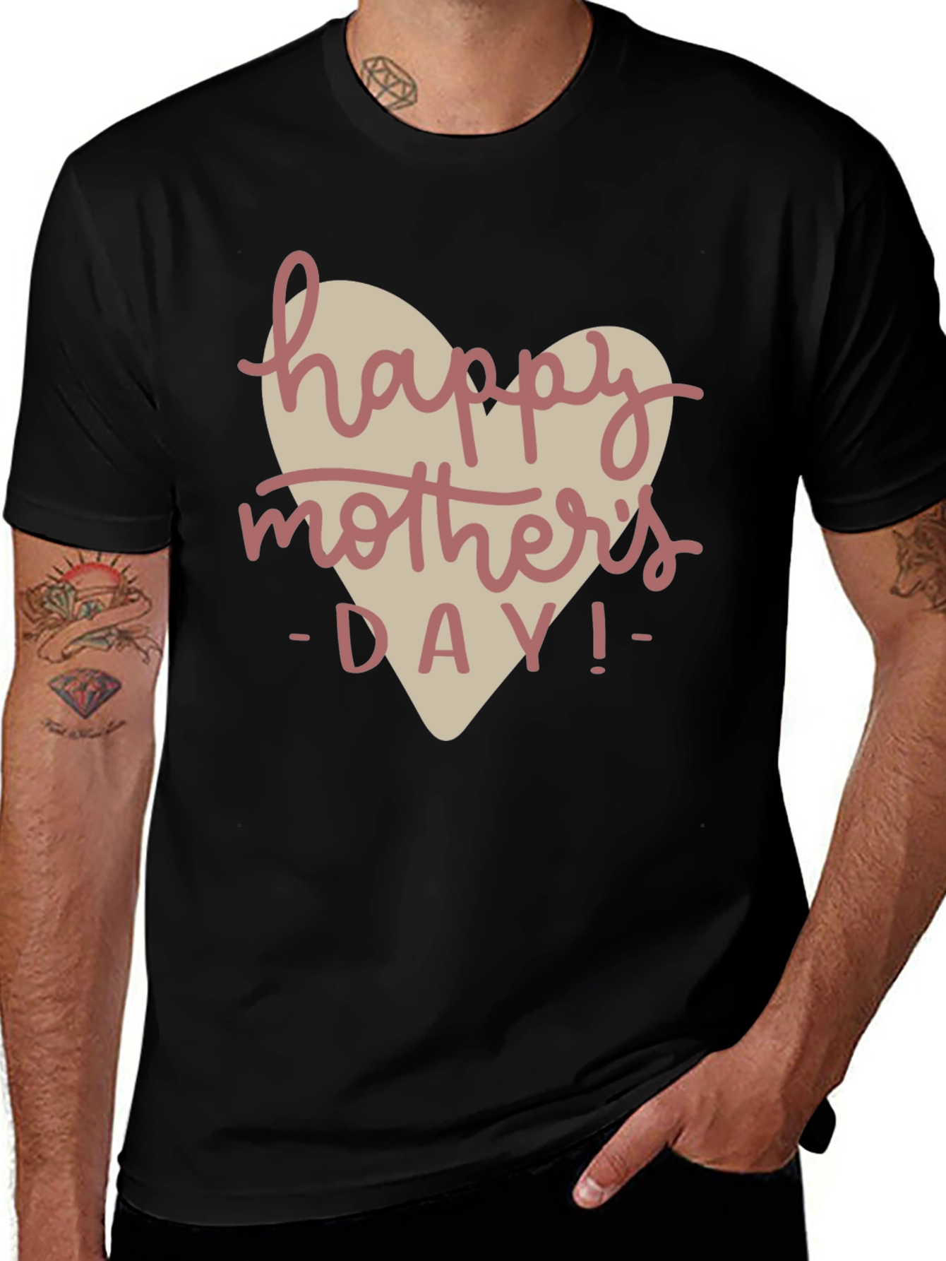 Happy Mothers Day Black T-Shirt