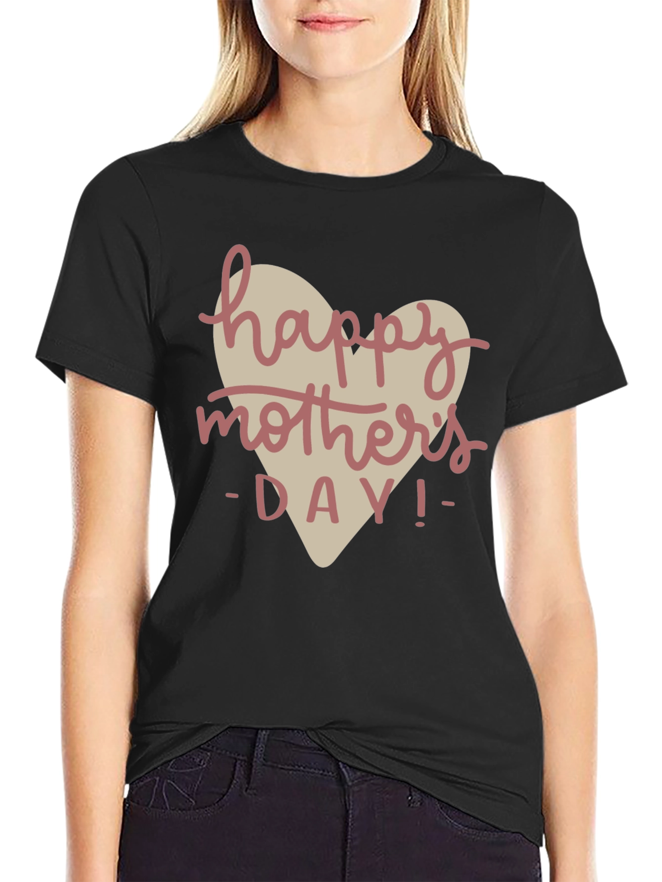 Happy Mothers Day Black T-Shirt