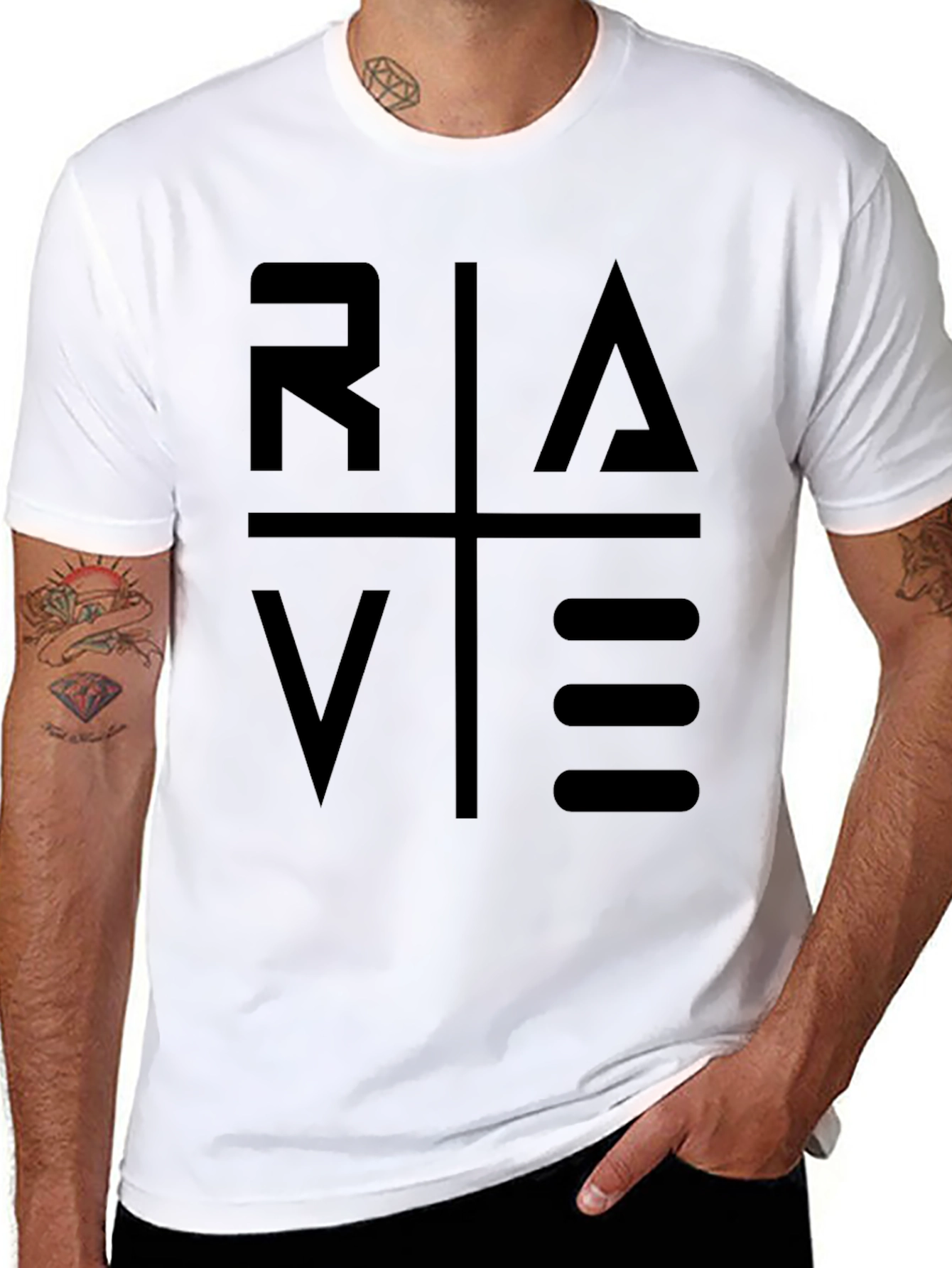 RAVE Graphic T-Shirt - Modern Minimalist Design