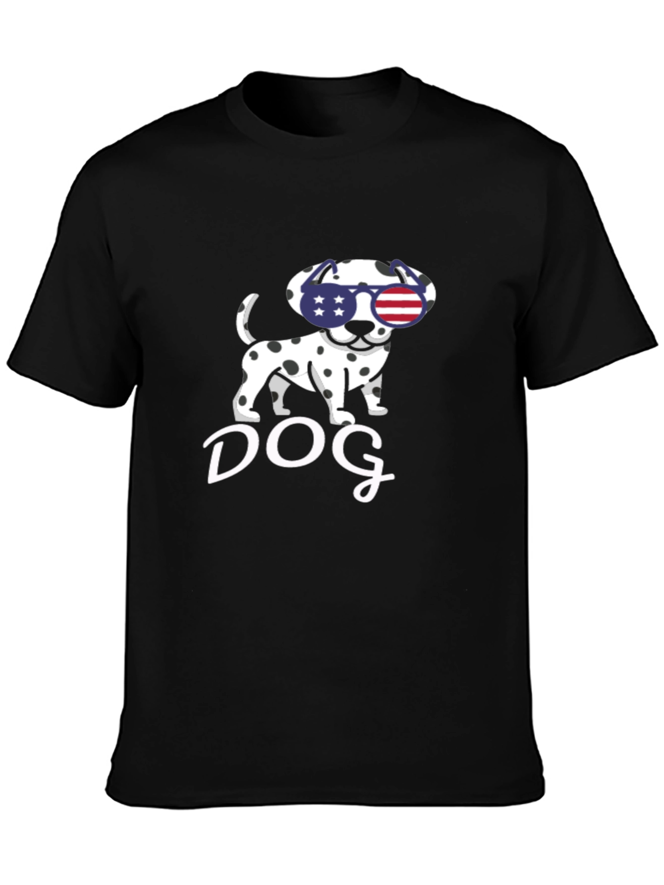 Dog USA Flag Sunglasses T-Shirt