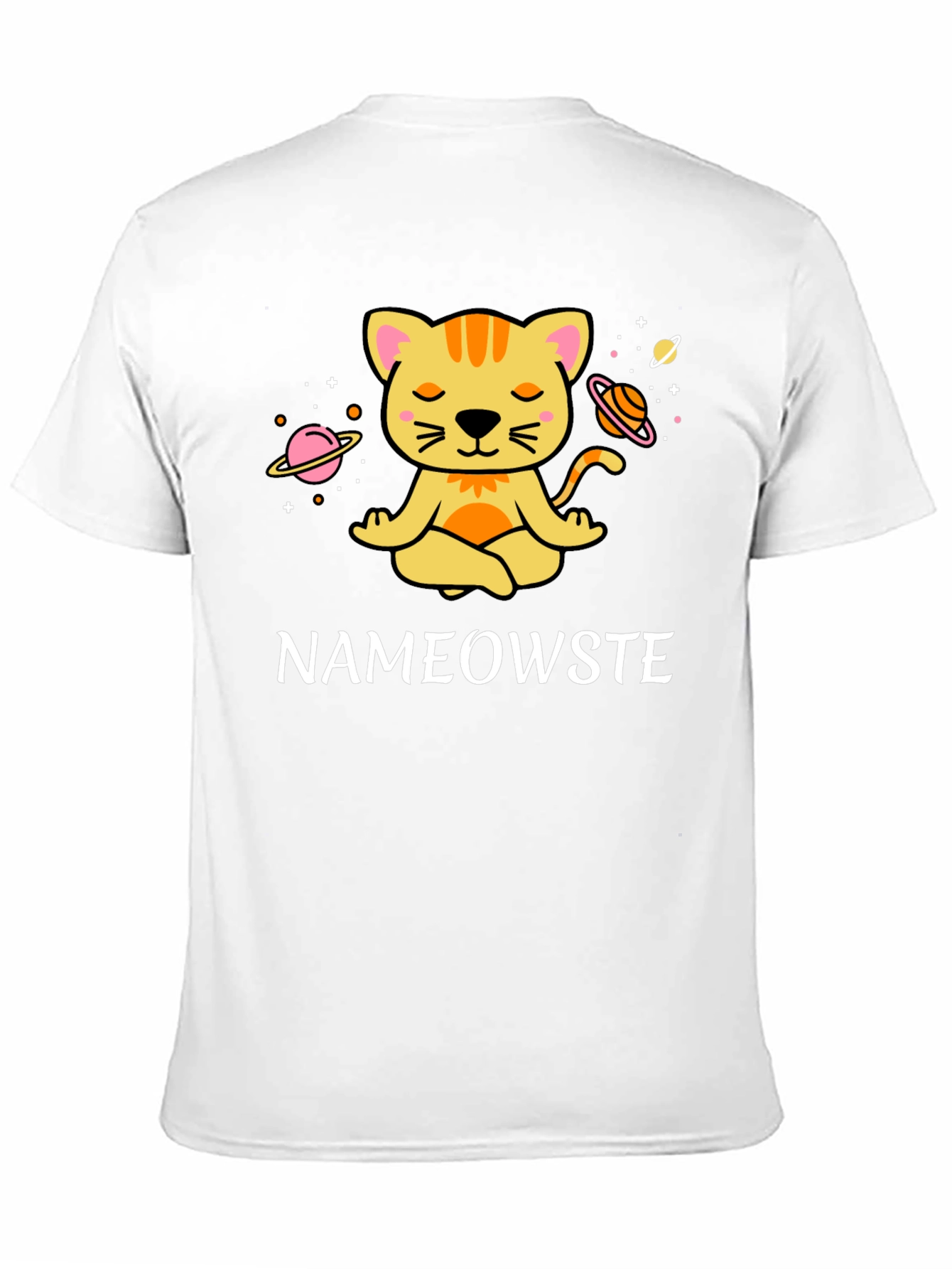 Nameowste Cat Yoga Black T-Shirt