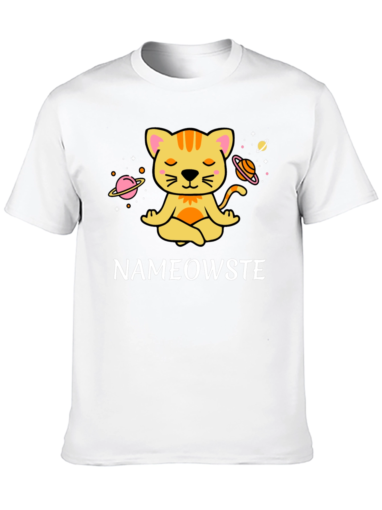 Nameowste Cat Yoga Black T-Shirt