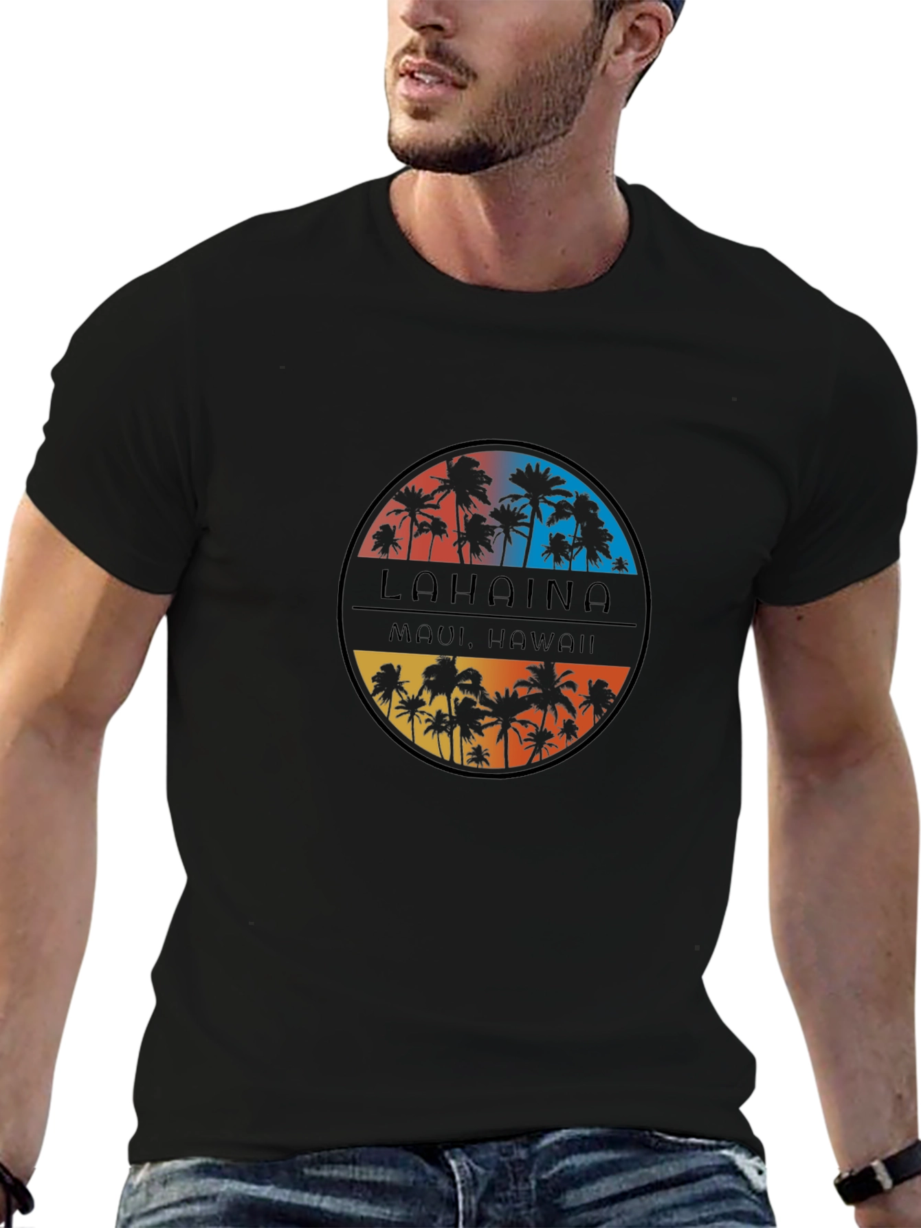 Lahaina Maui Hawaii Palm Tree T-Shirt