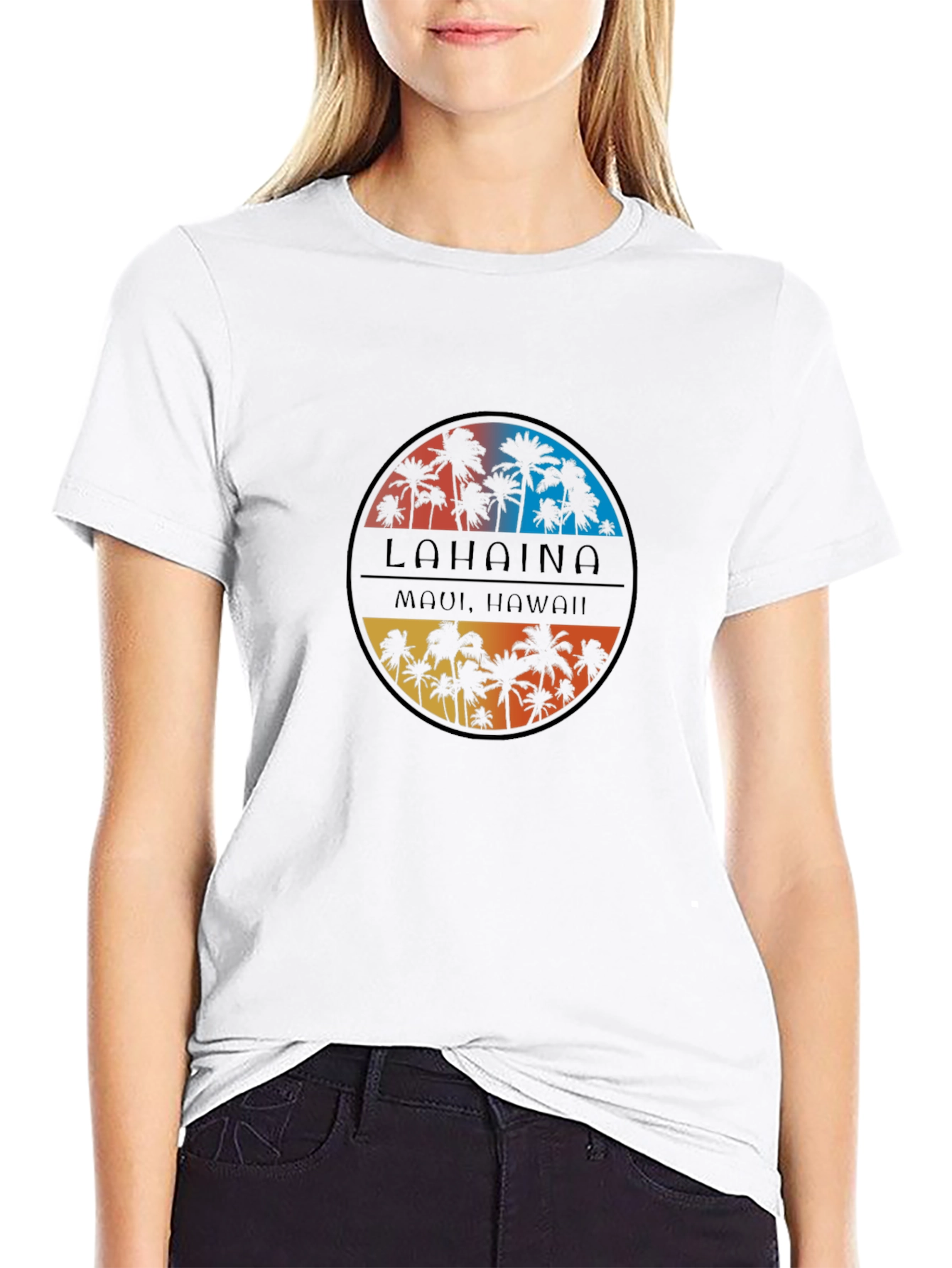Lahaina Maui Hawaii Palm Tree T-Shirt