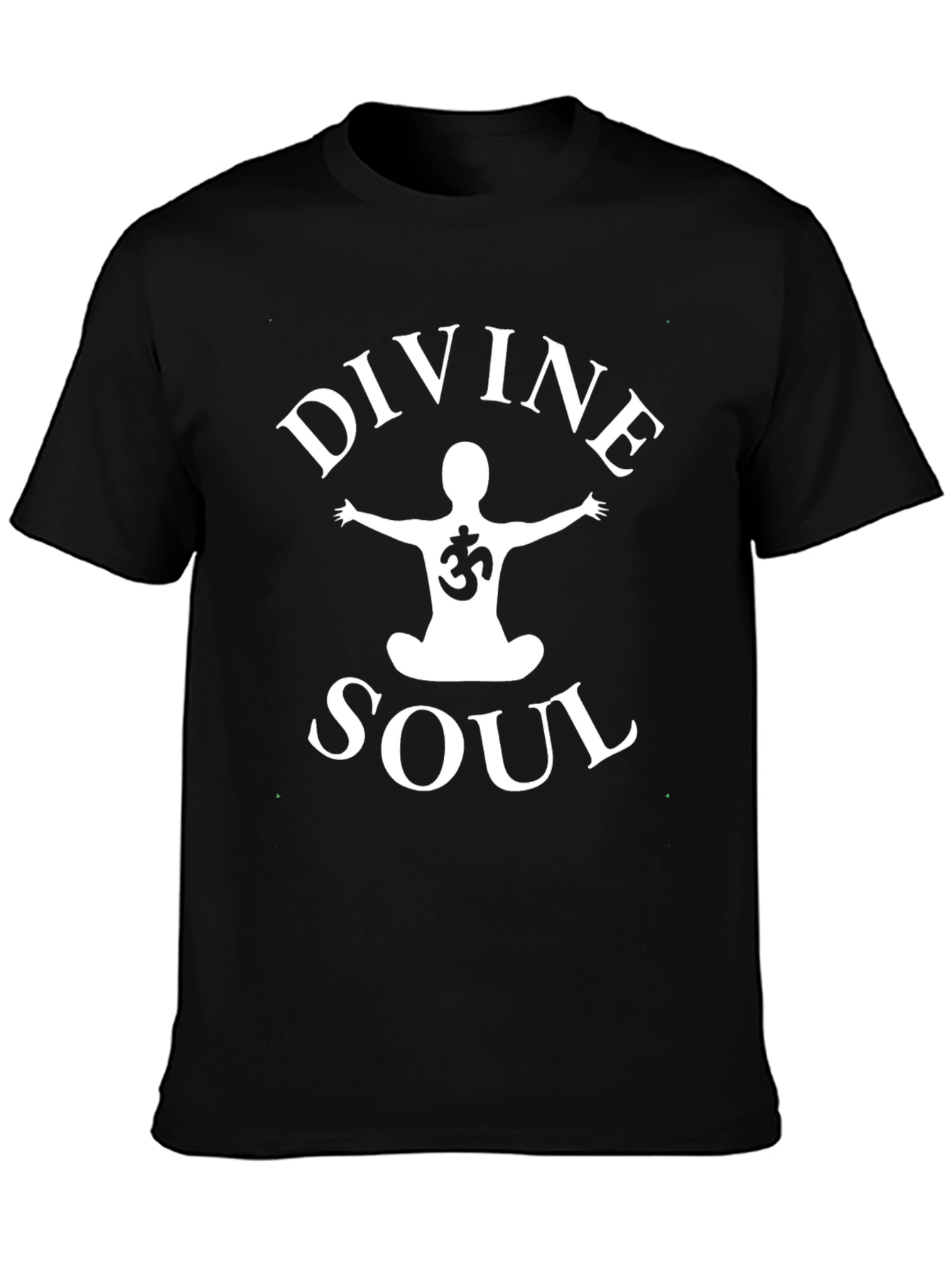 Divine Soul Black T-Shirt - Spiritual Meditation Apparel