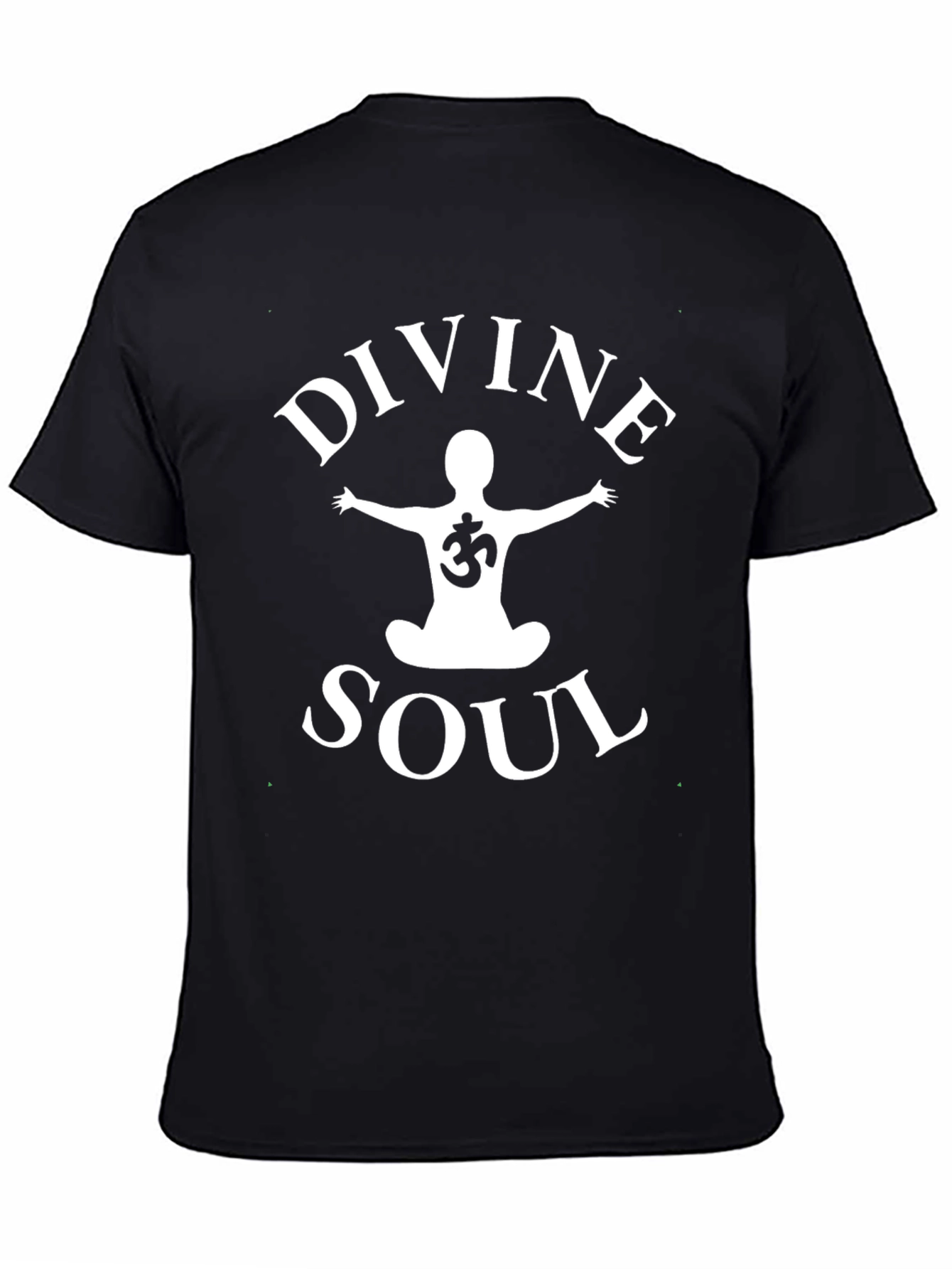 Divine Soul Black T-Shirt - Spiritual Meditation Apparel