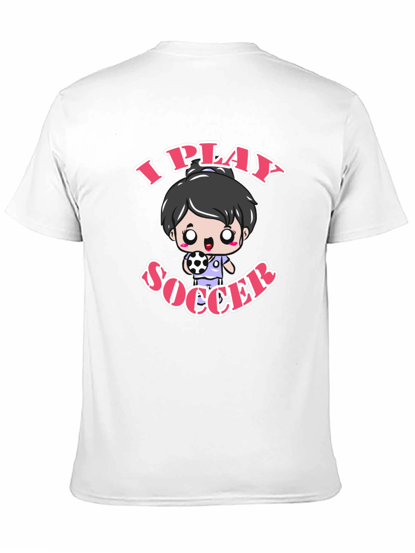 I Play Soccer Black Graphic T-Shirt