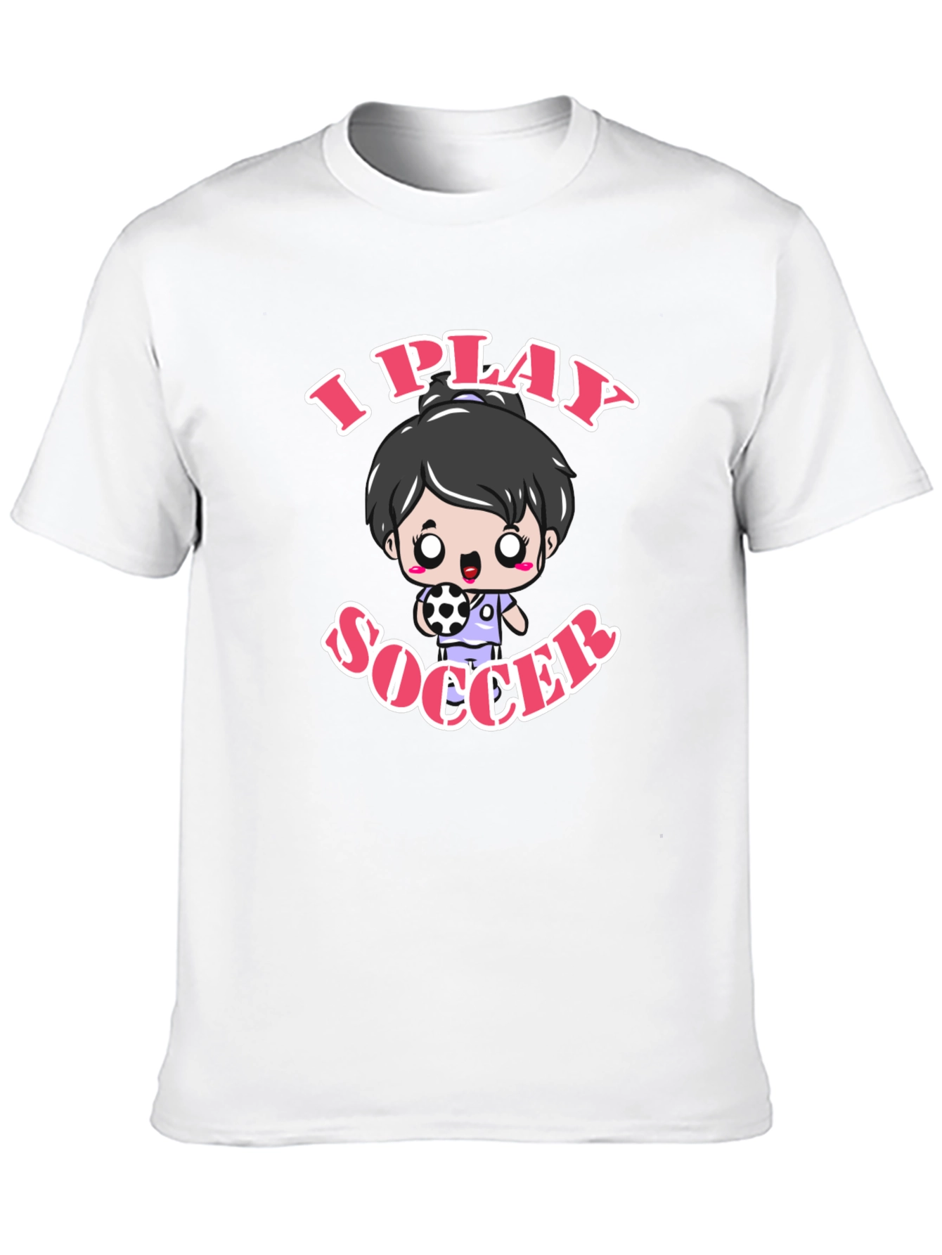 I Play Soccer Black Graphic T-Shirt