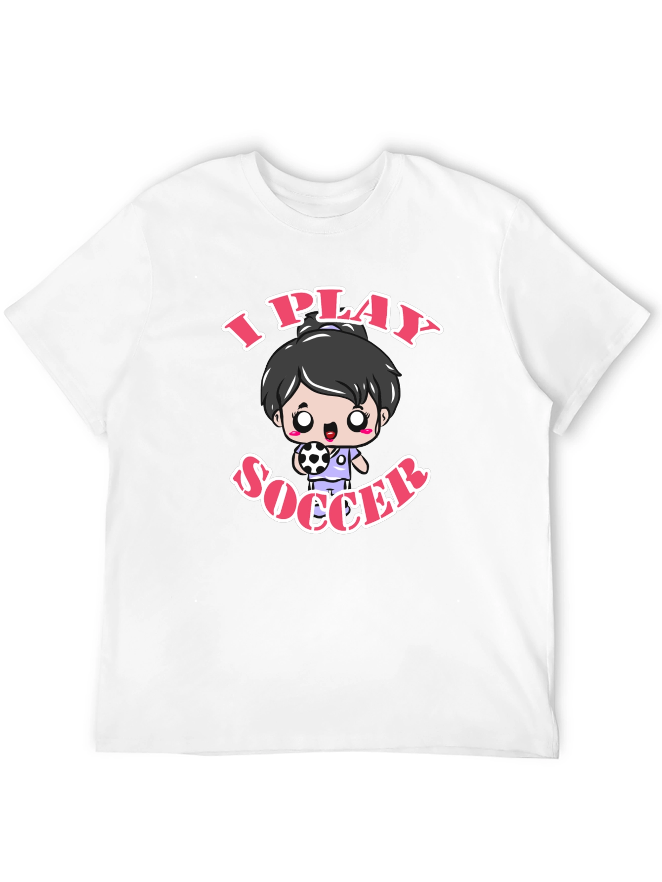 I Play Soccer Black Graphic T-Shirt