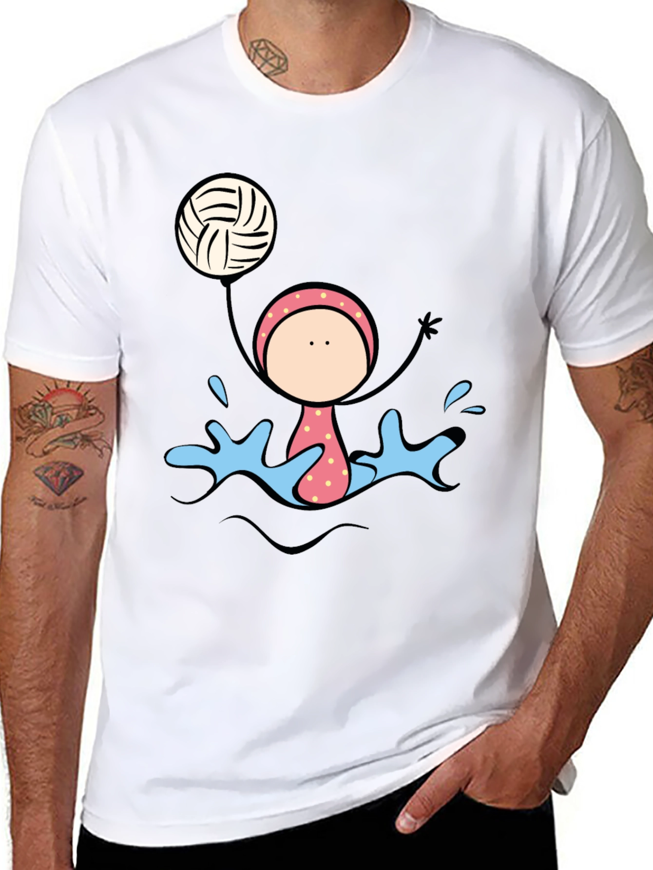 Water Polo Player Graphic Tee