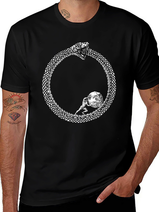 Ouroboros Graphic Tee - Self Eating Snake T-Shirt
