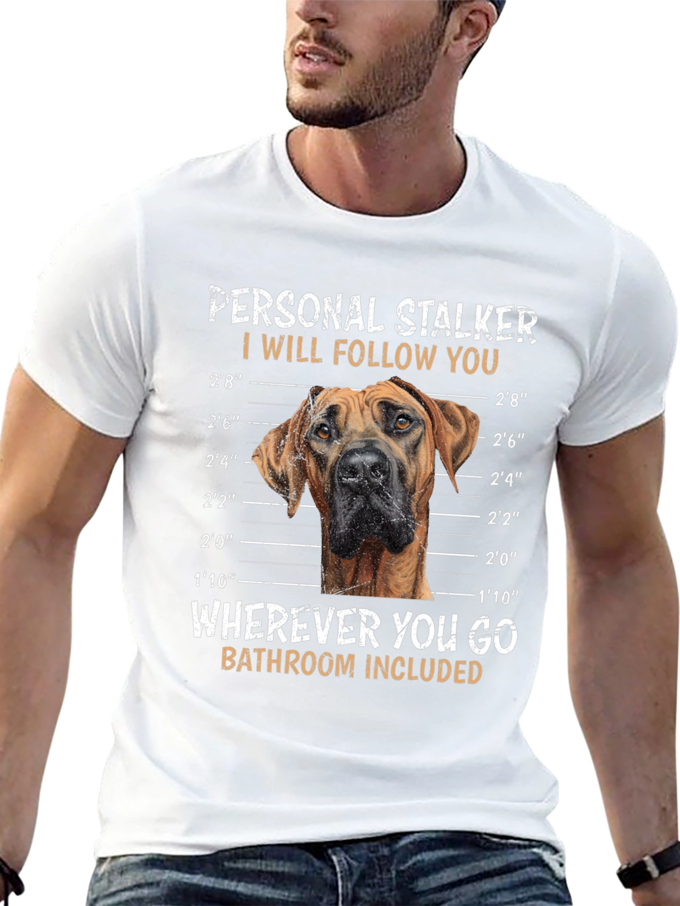 Personal Stalker Dog T-Shirt – Funny Dog Lover Graphic Tee