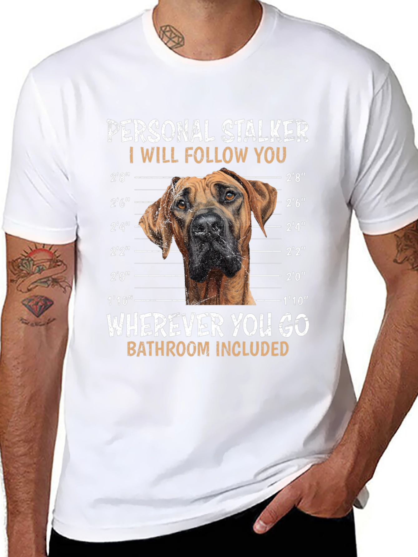 Personal Stalker Dog T-Shirt – Funny Dog Lover Graphic Tee