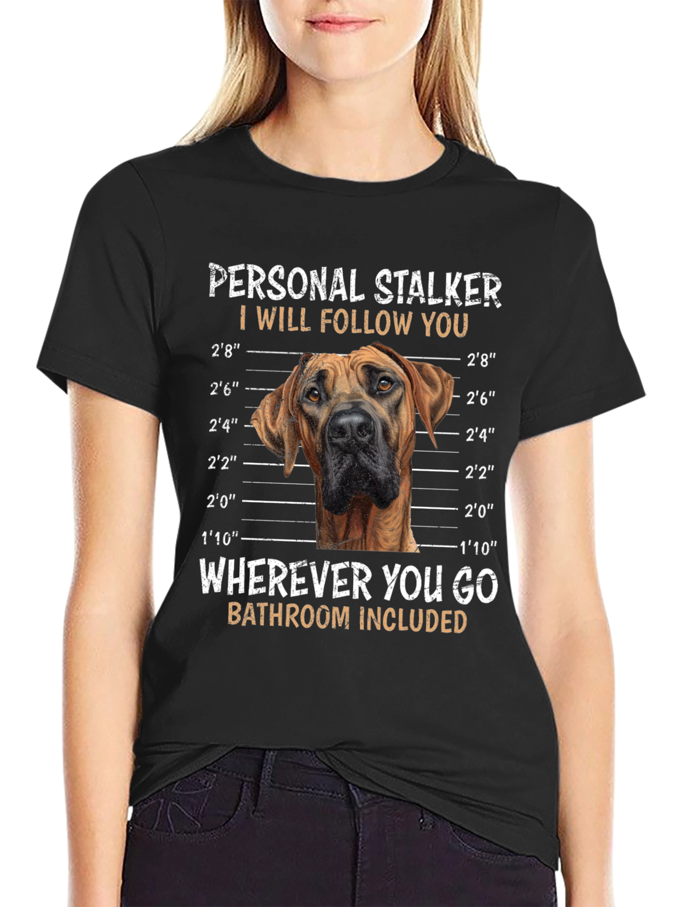 Personal Stalker Dog T-Shirt – Funny Dog Lover Graphic Tee