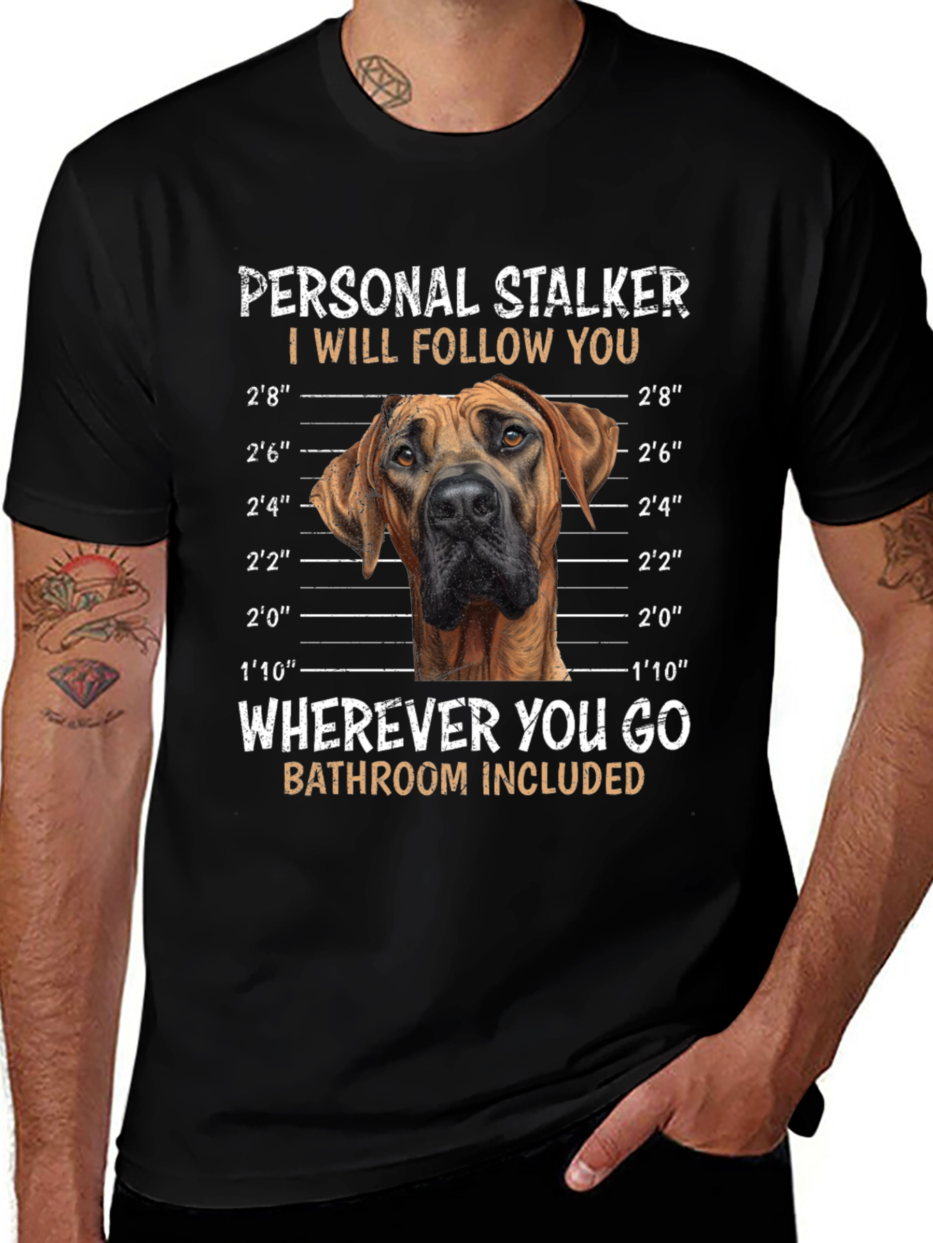 Personal Stalker Dog T-Shirt – Funny Dog Lover Graphic Tee